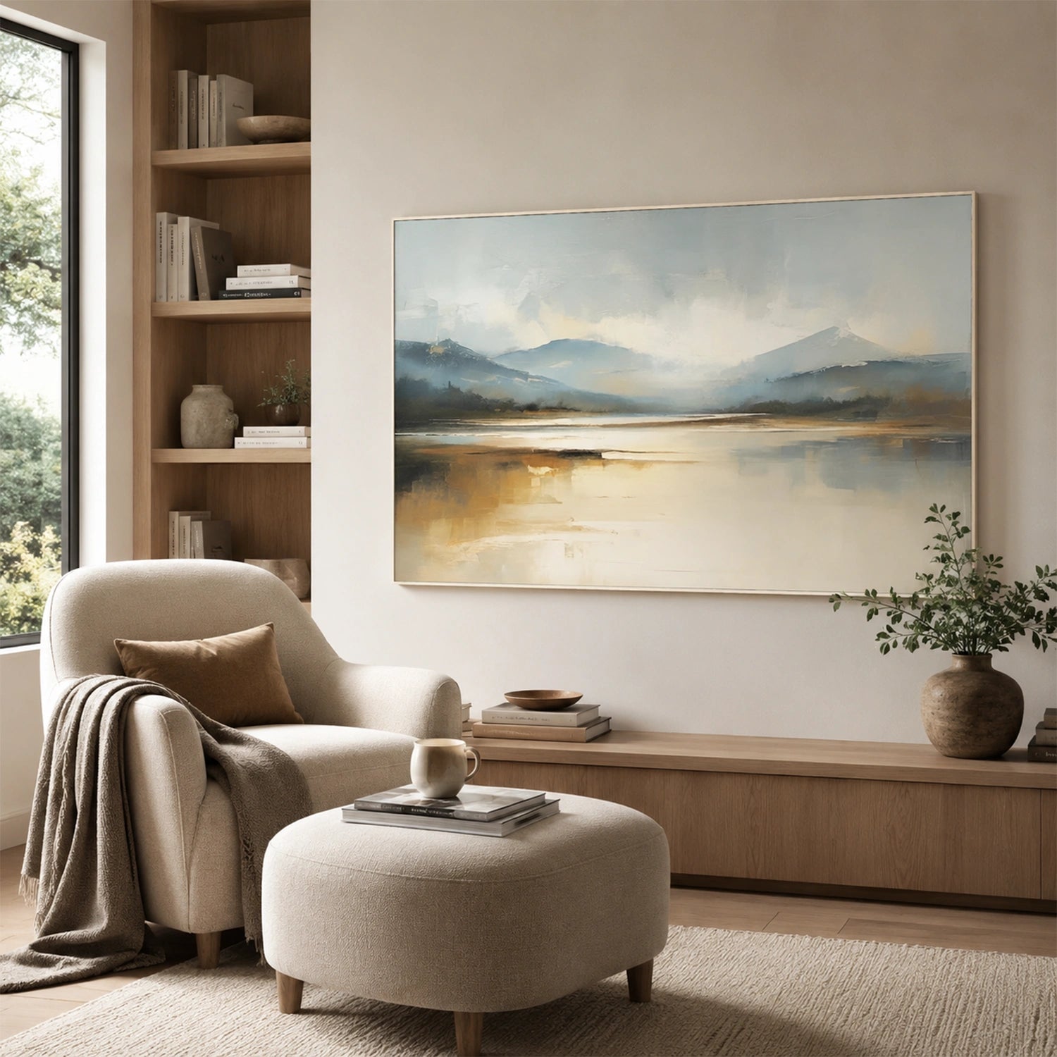 Abstract Mountain Canvas Art #WT267