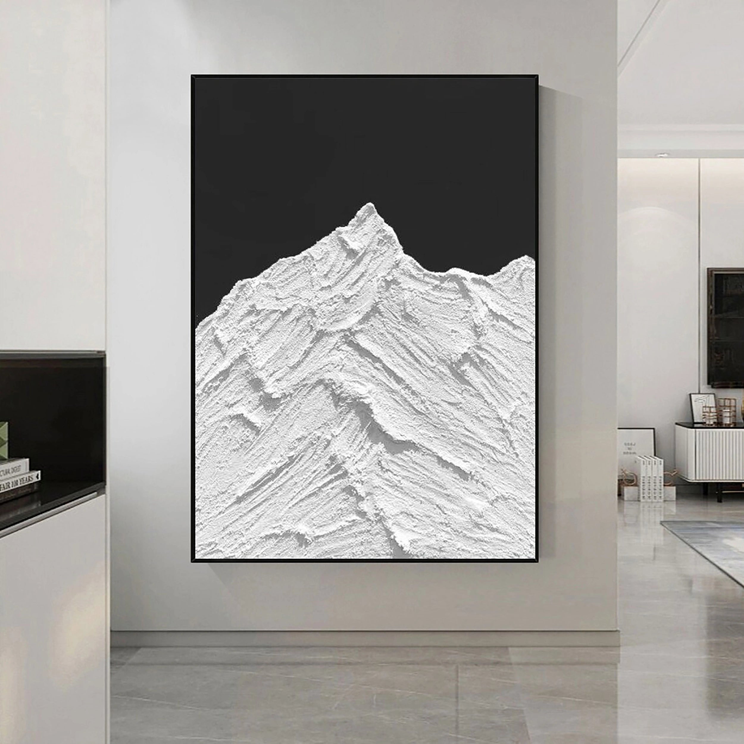 White Textured Minimalist Wall Art #WT071