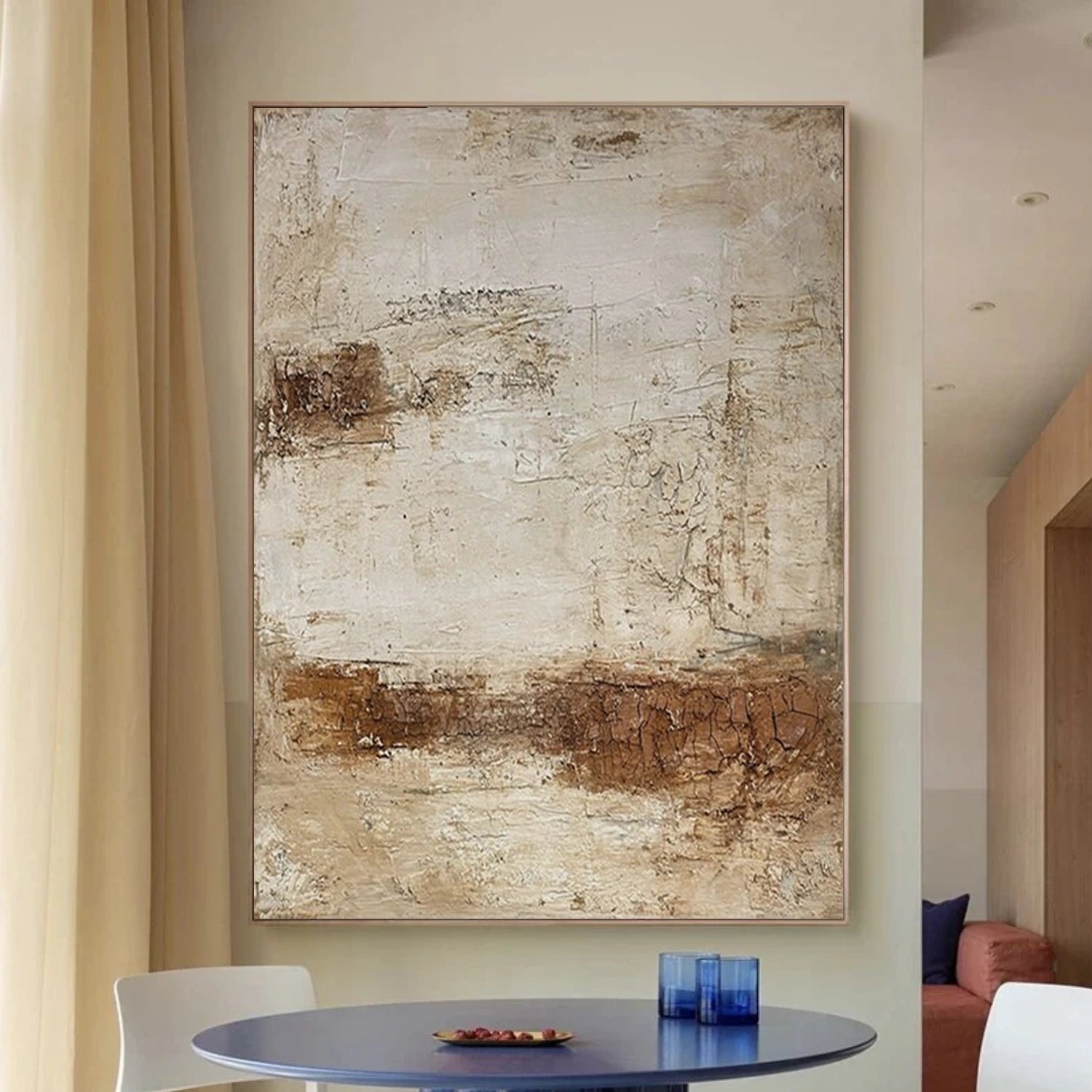 Beige Abstract Wall Art #AW117