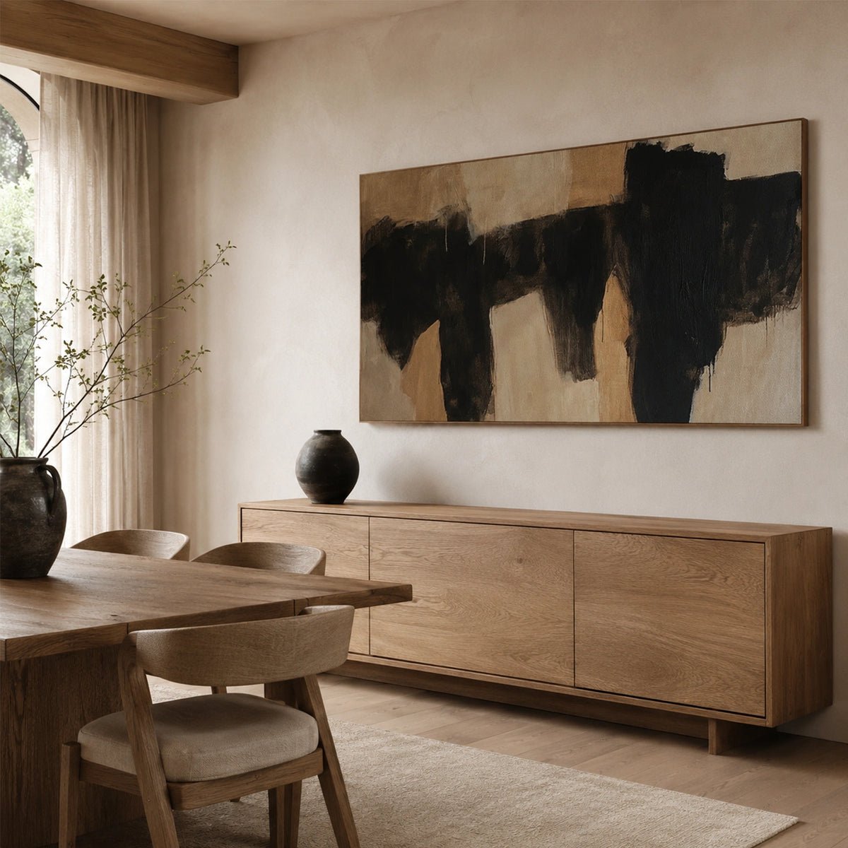 Wabi Sabi Abstract Canvas Art #WA272