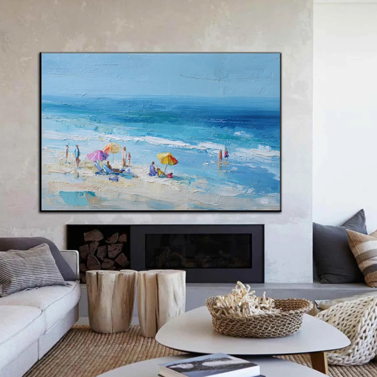 Sky And Ocean Abstract Wall Art #SO410