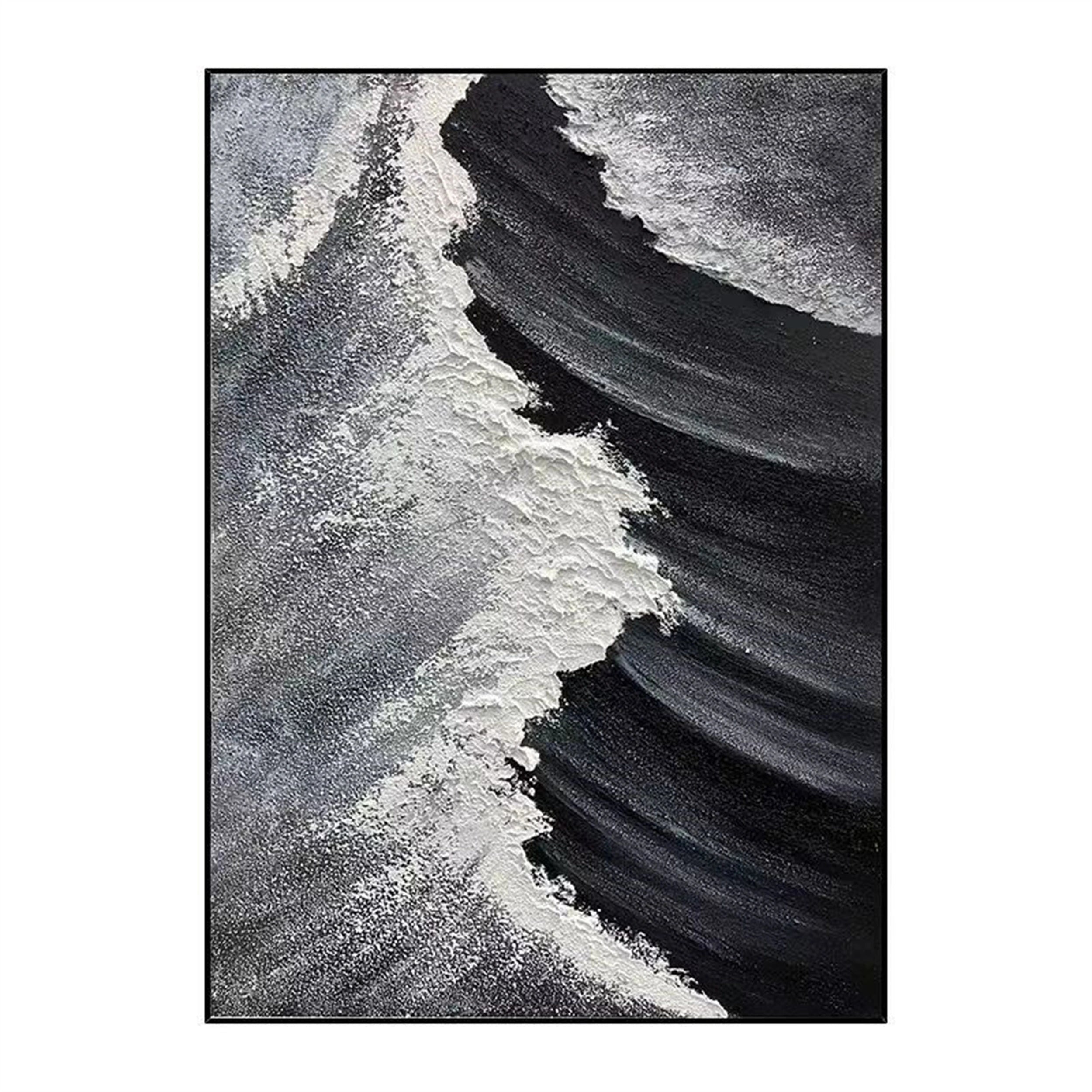 Black Textured Minimalist Wall Art #BT044