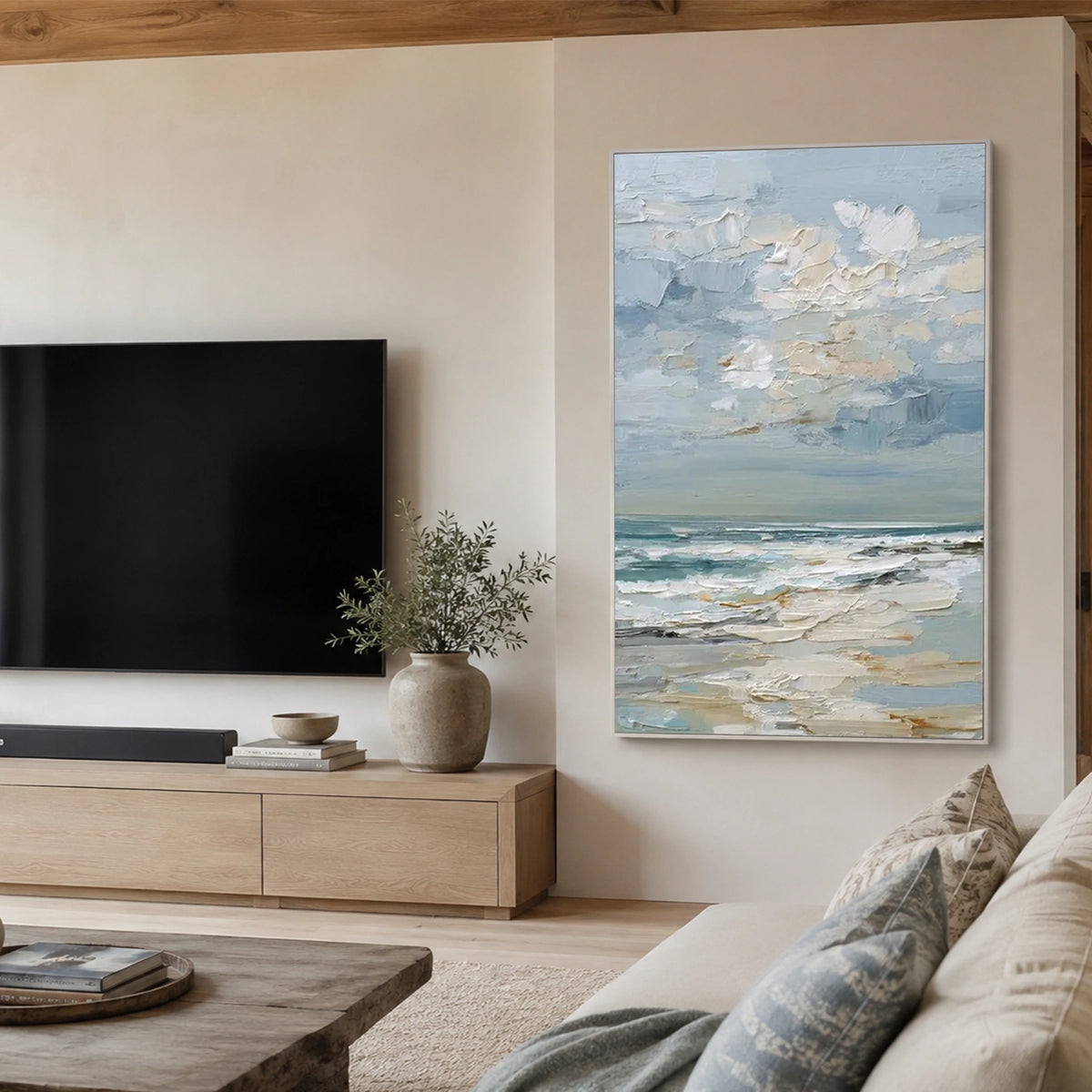 Sky And Ocean Abstract Wall Art #SO450