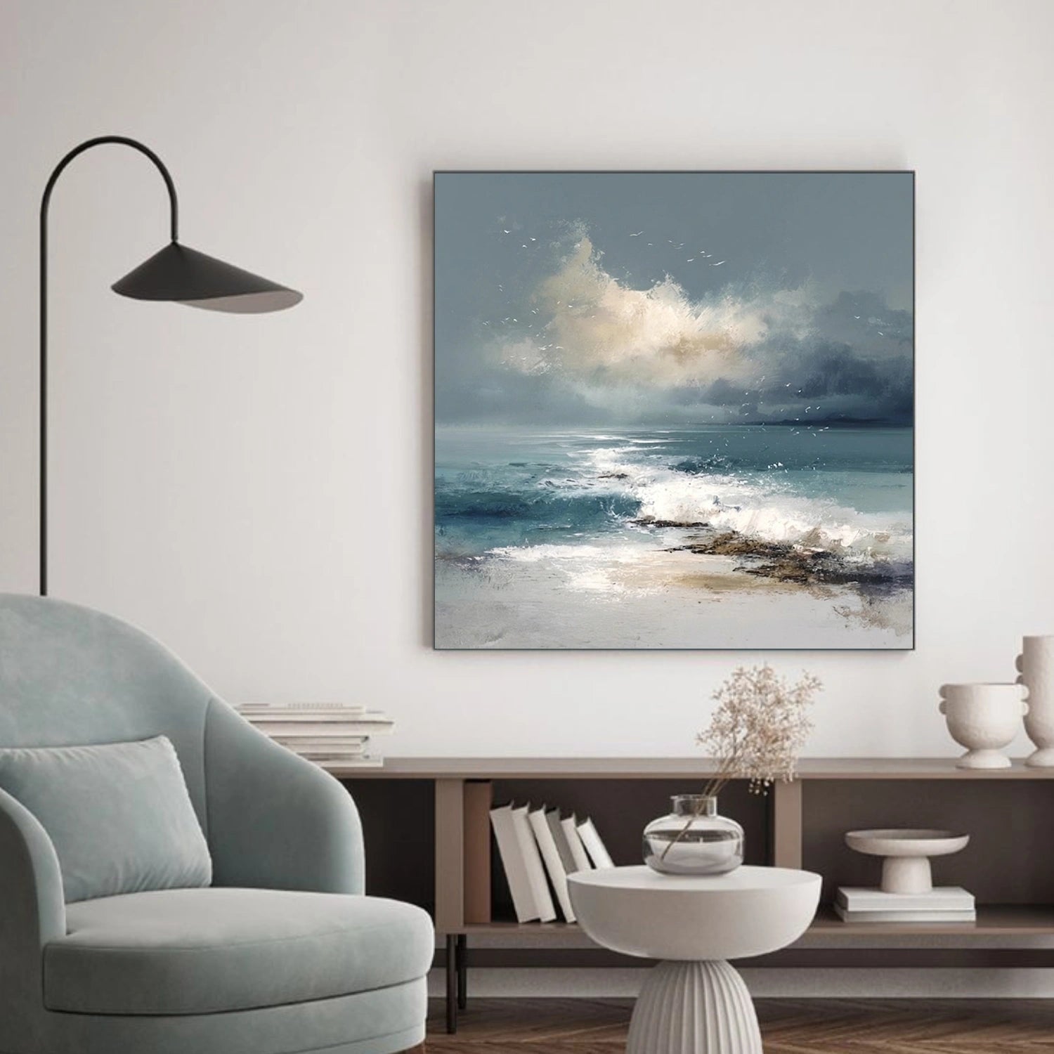 Sky And Ocean Abstract Wall Art #SO414