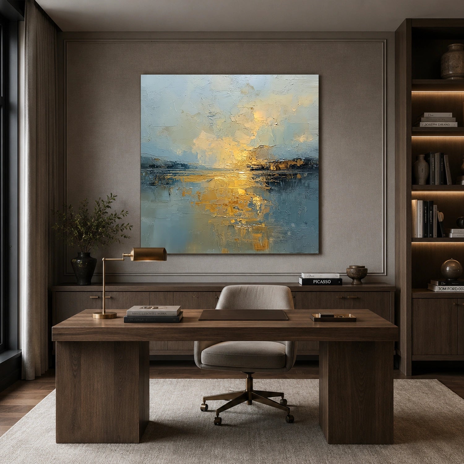 Sky And Ocean Abstract Wall Art #SO431