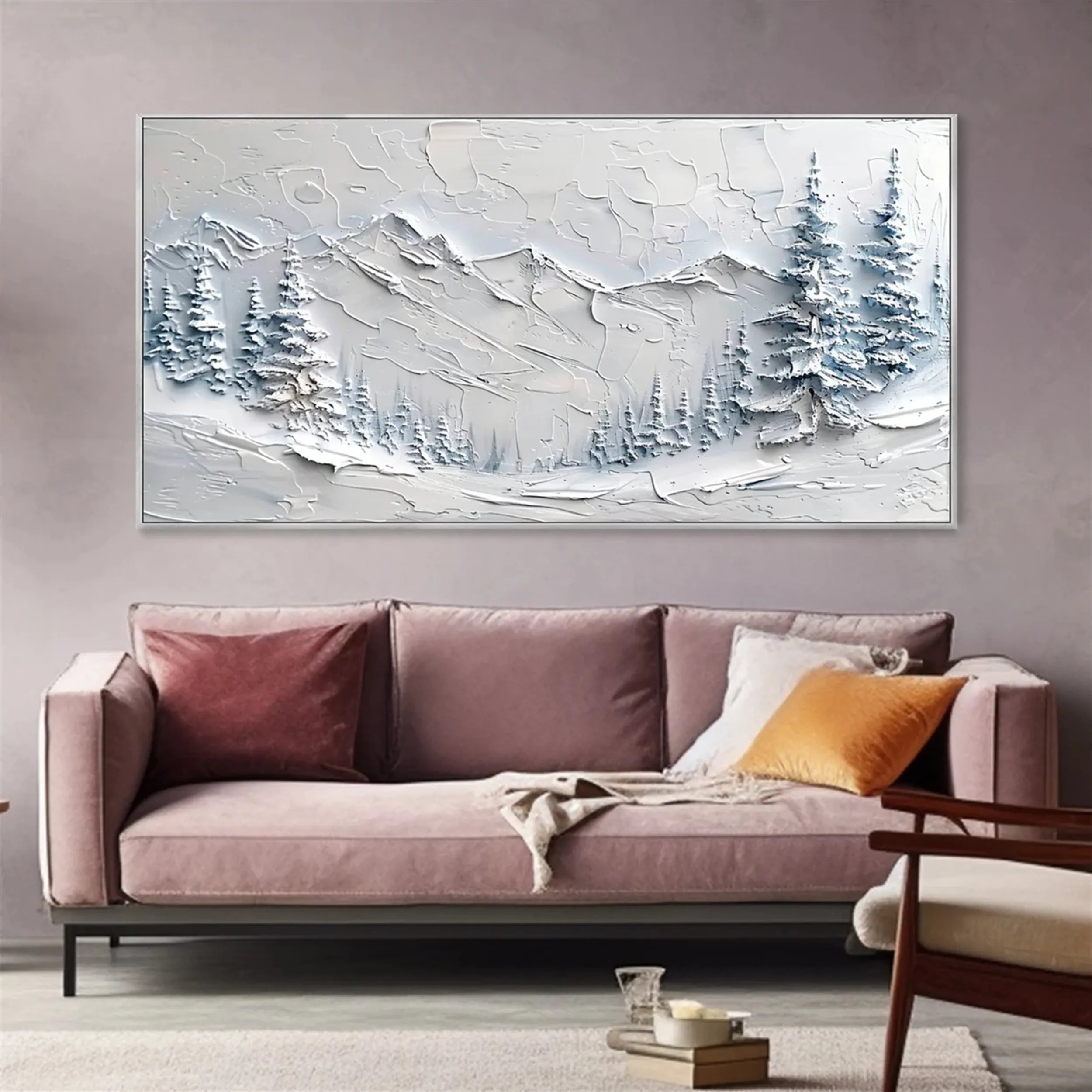 White Textured Minimalist Wall Art #WT135