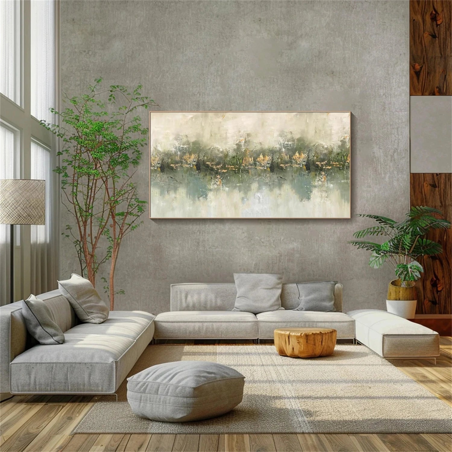 Green Abstract Wall Art #AW098