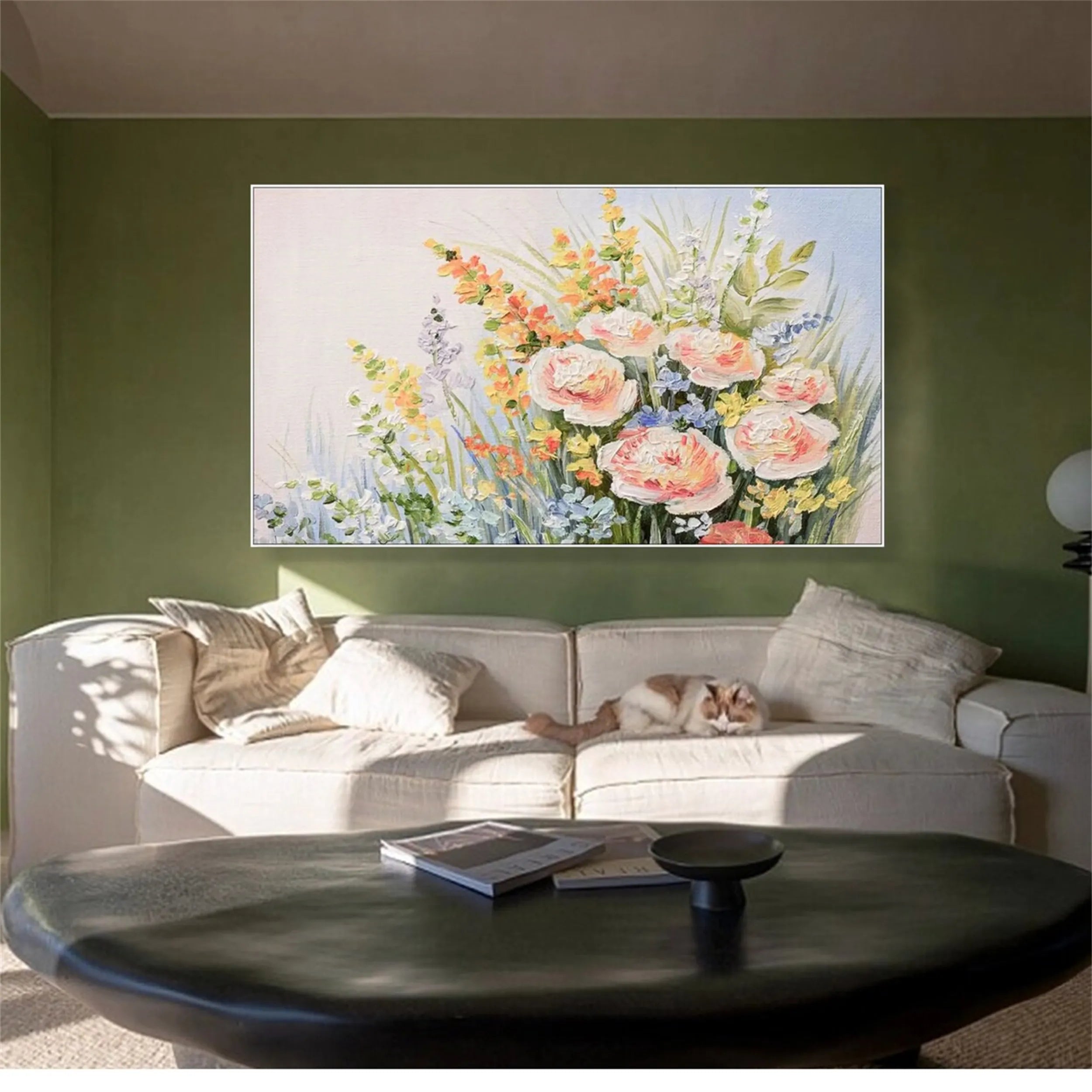 Colorful Tree And Flower Painting #TF014