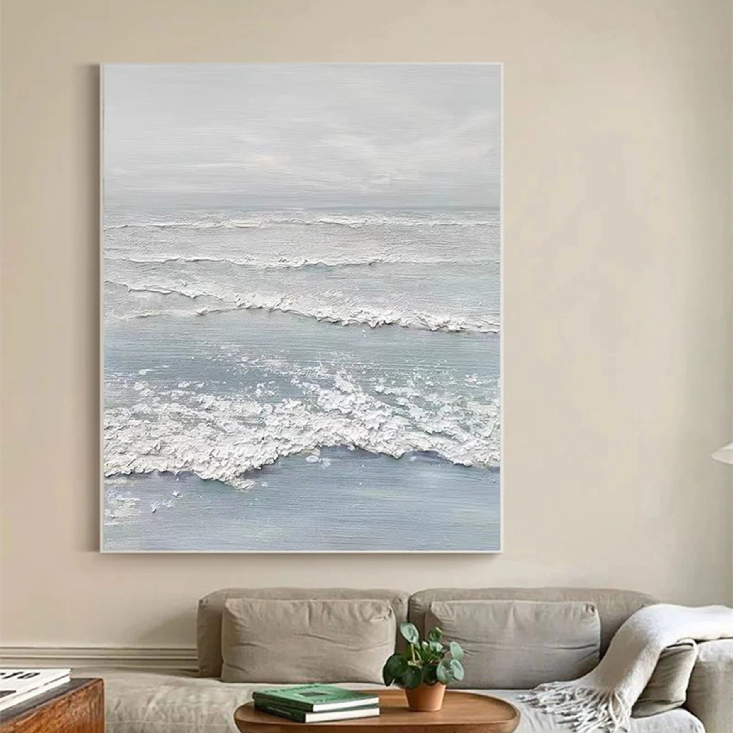 Blue Textured Minimalist Wall Art #BL004