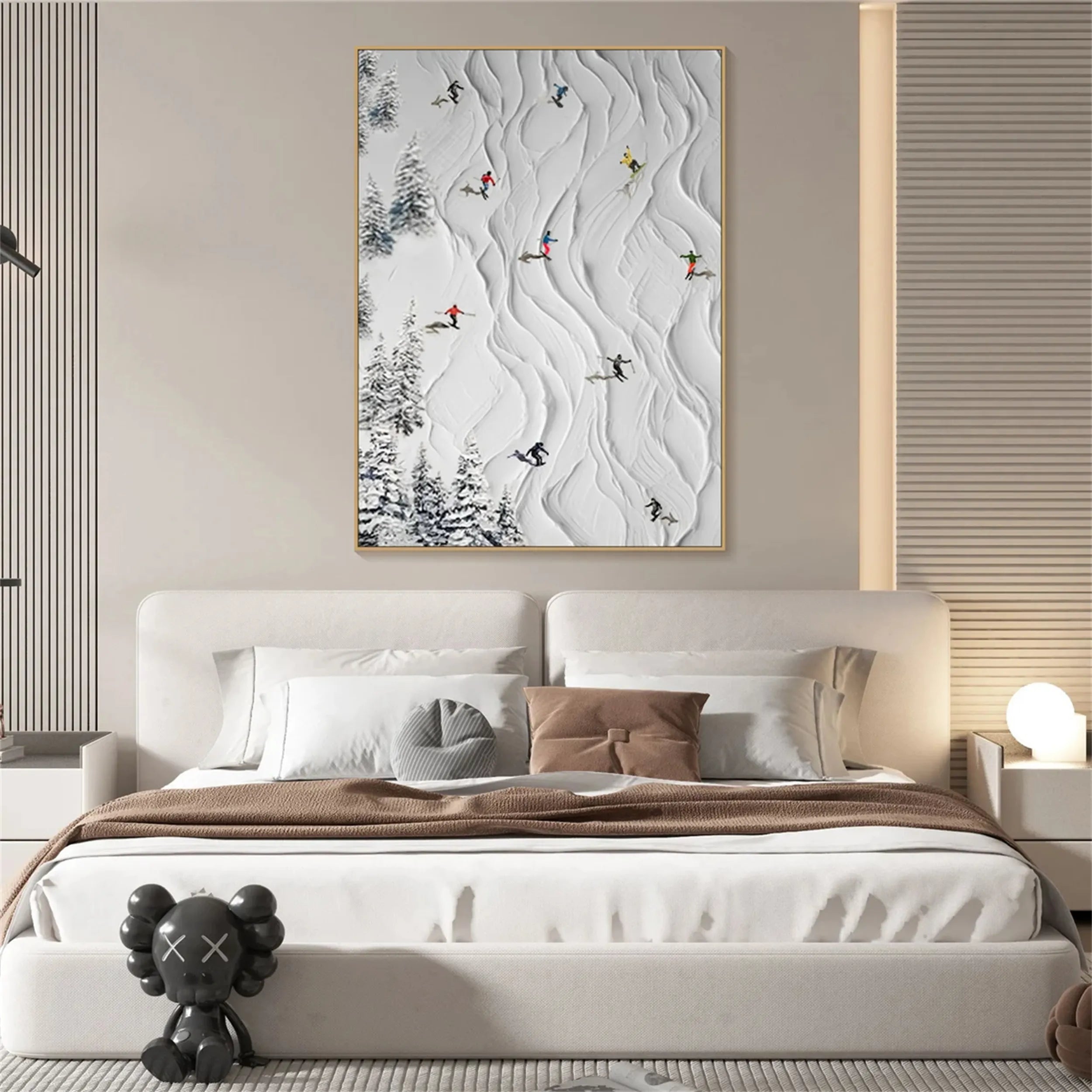 White Textured Minimalist Wall Art #WT149