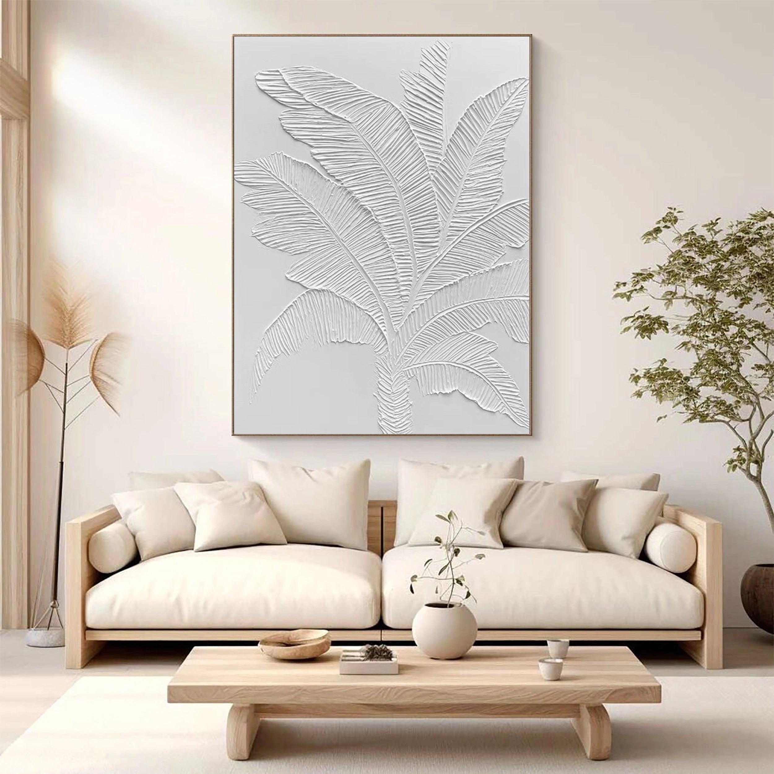 White Textured Minimalist Wall Art #WT056