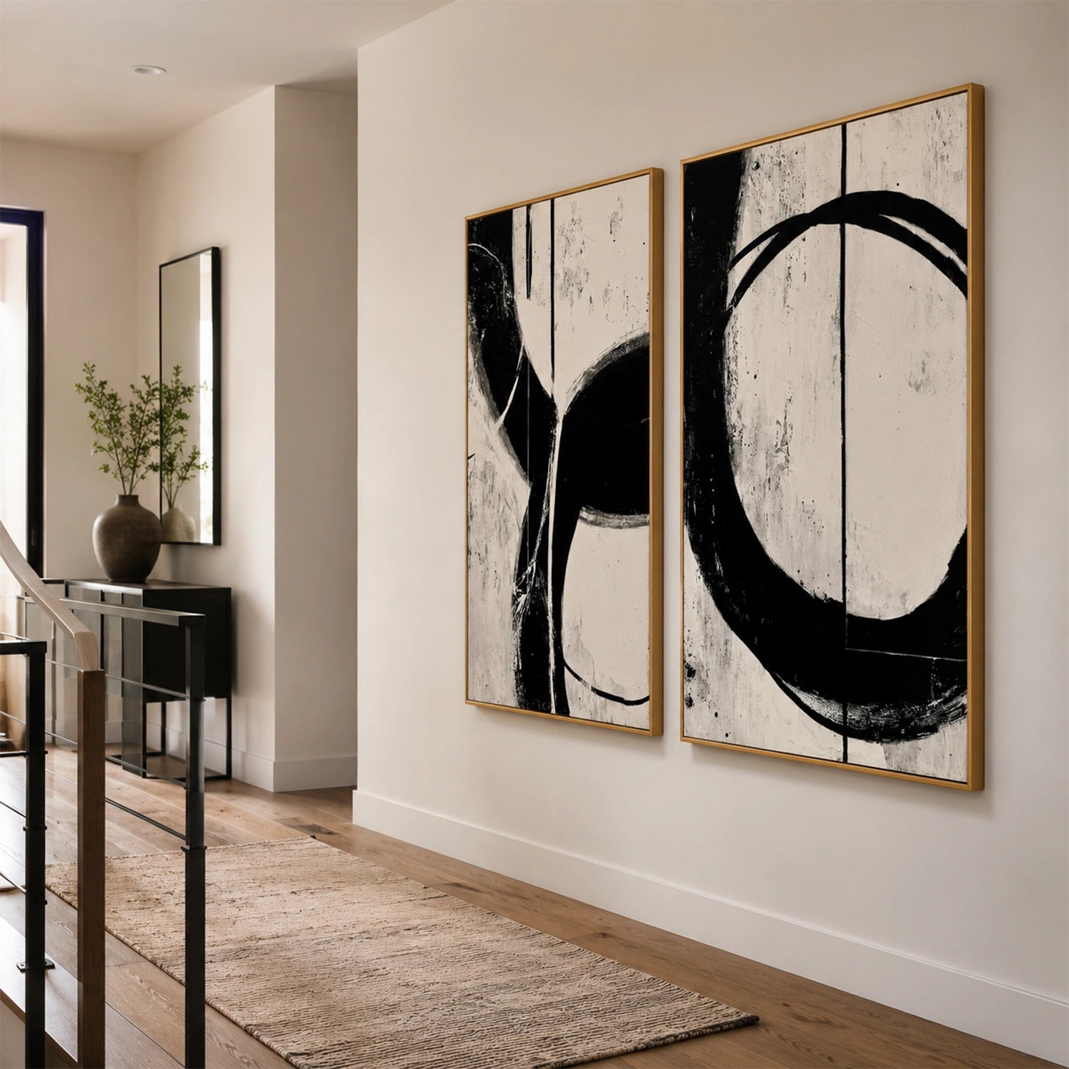 Wabi Sabi Abstract Canvas Art Set of 2 #WA271