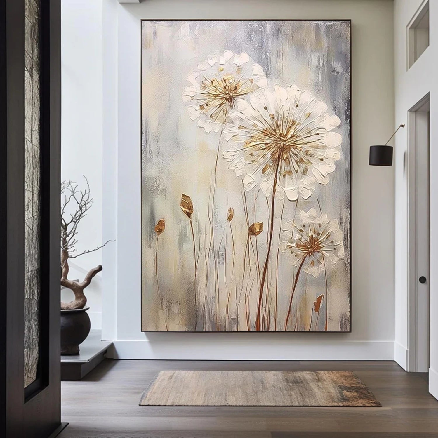 Tree And Flower Abstract Wall Art #TF181