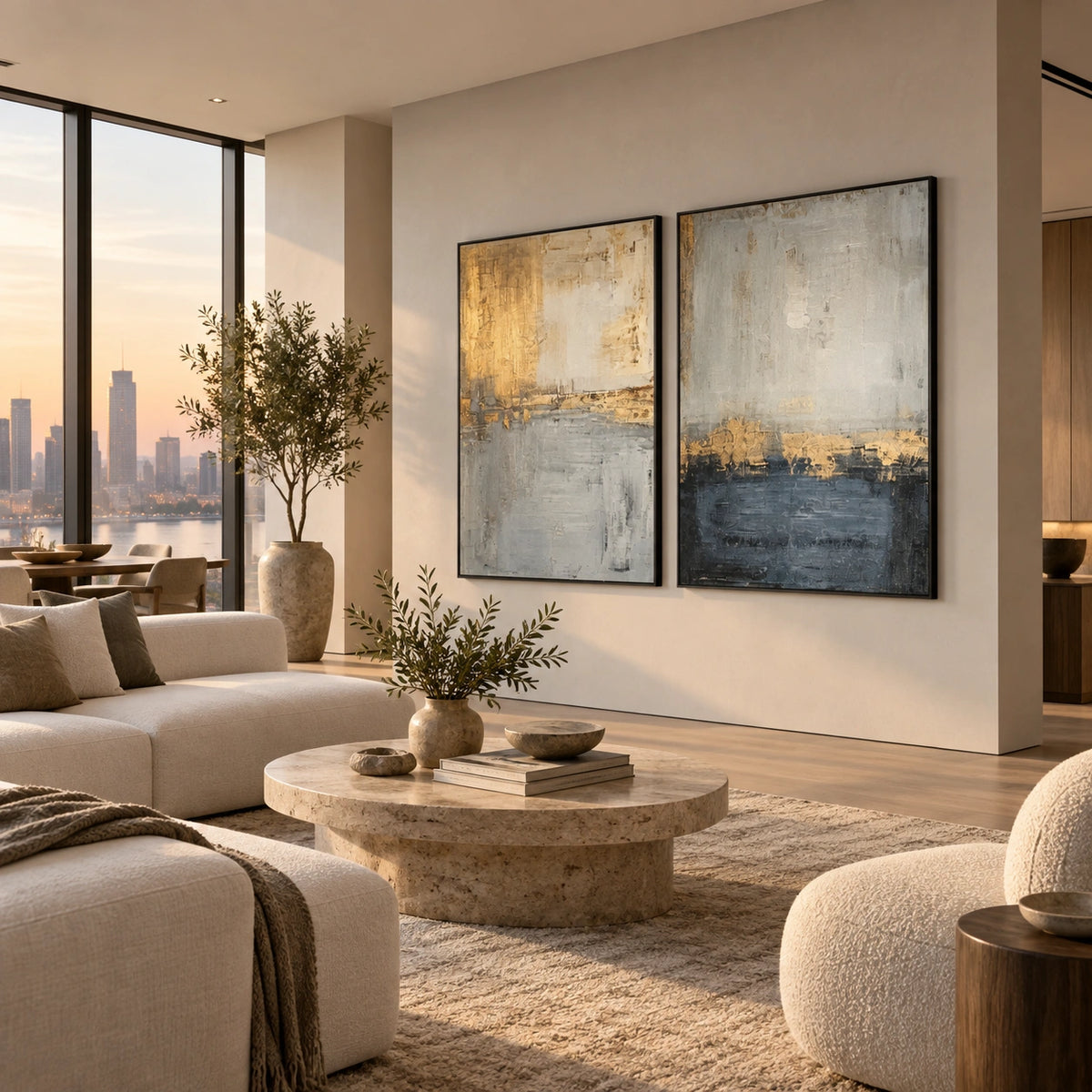 Abstract Wall Set of 2 Art #AW261