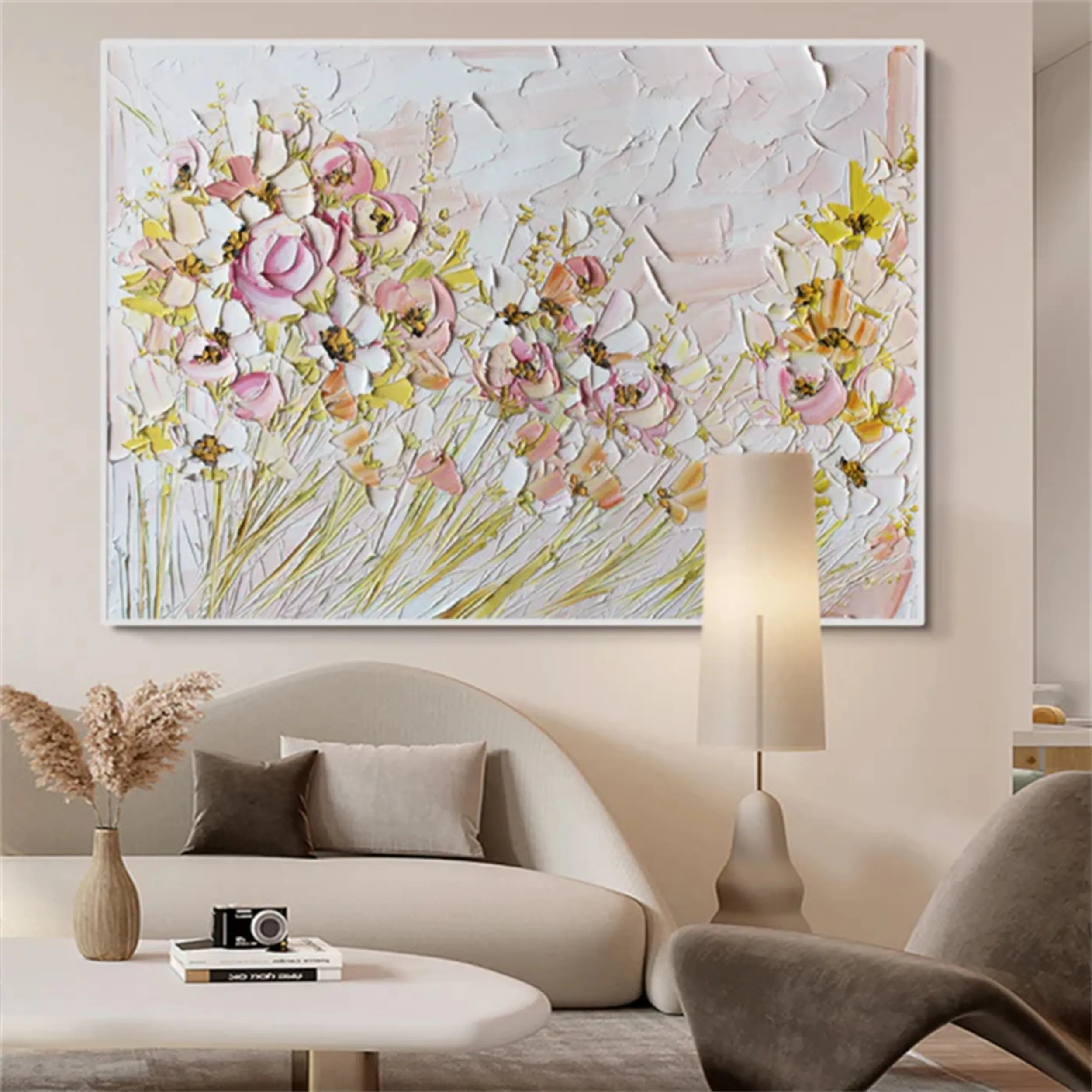 Colorful Tree And Flower Painting #TF011