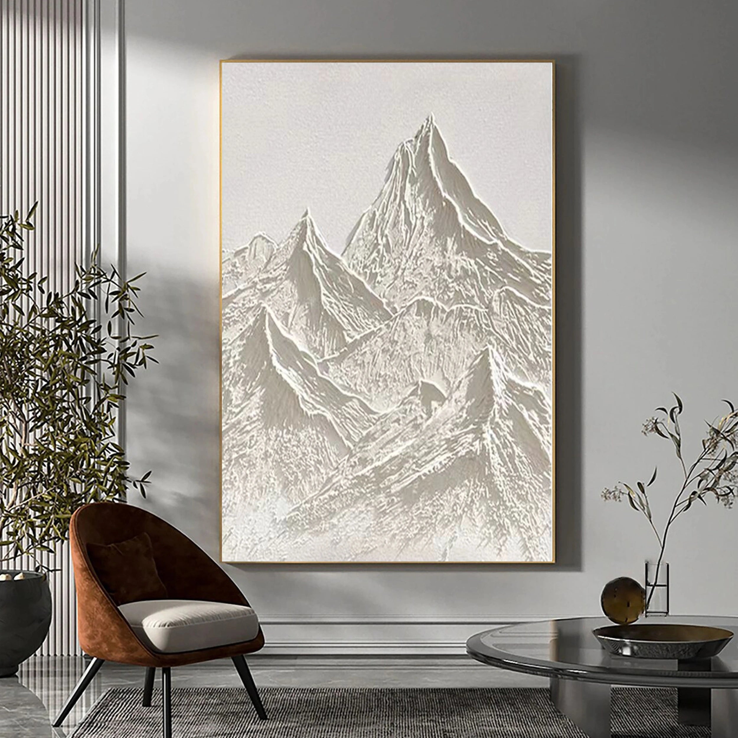 White Textured Minimalist Wall Art #WT070