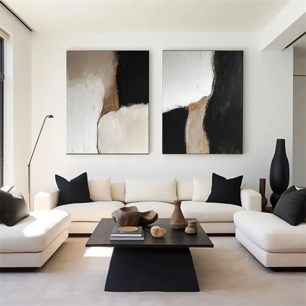 Wabi Sabi Abstract Wall Art Set of 2 #WA155