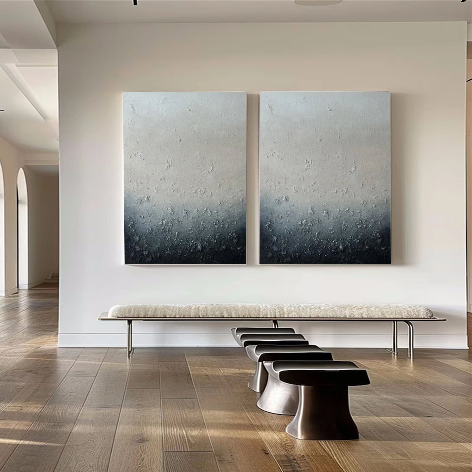 Abstract Textured Wall Art Set of 2 #AW170