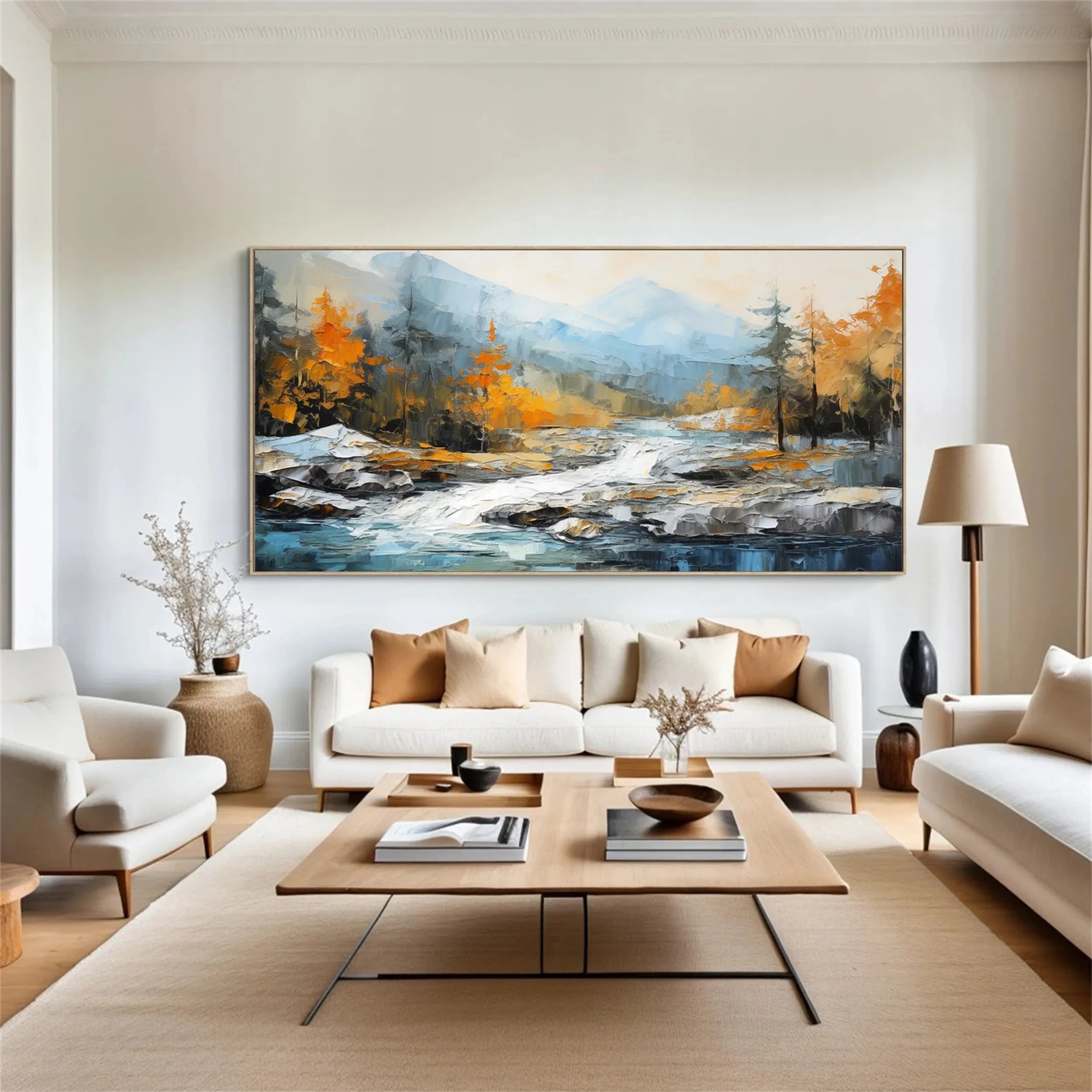 Colorful Tree And Flower Painting #TF037