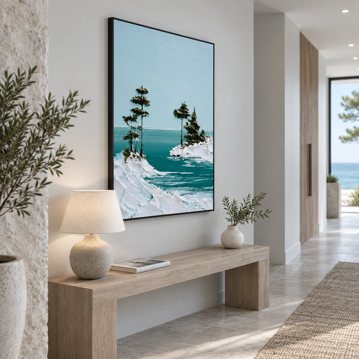 Sky And Ocean Abstract Wall Art #SO451