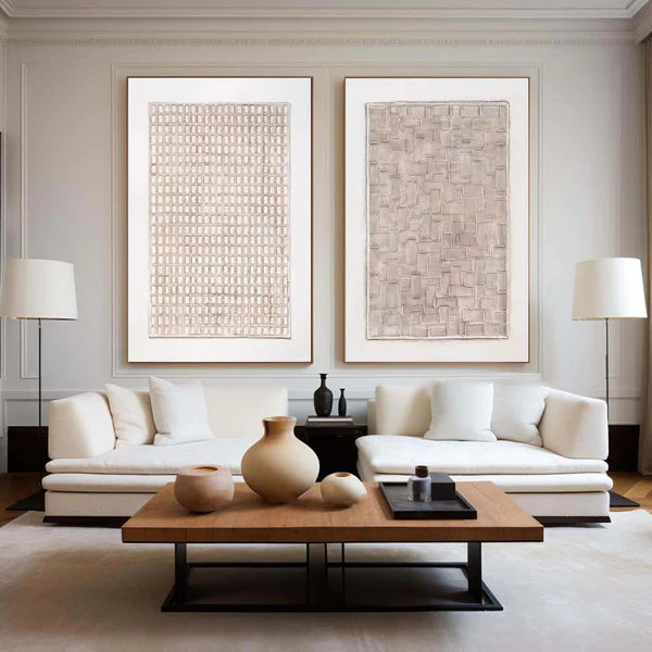 Wabi Sabi Abstract Wall Art Set of 2 #WA058