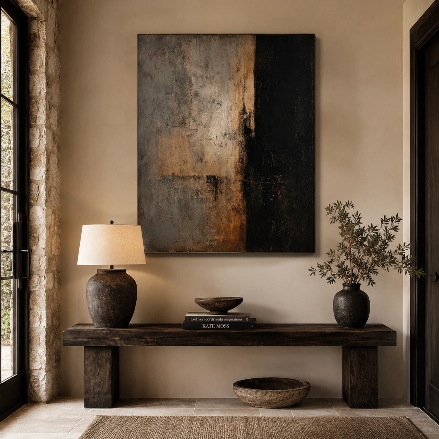 Wabi Sabi Abstract Canvas Art #WA264