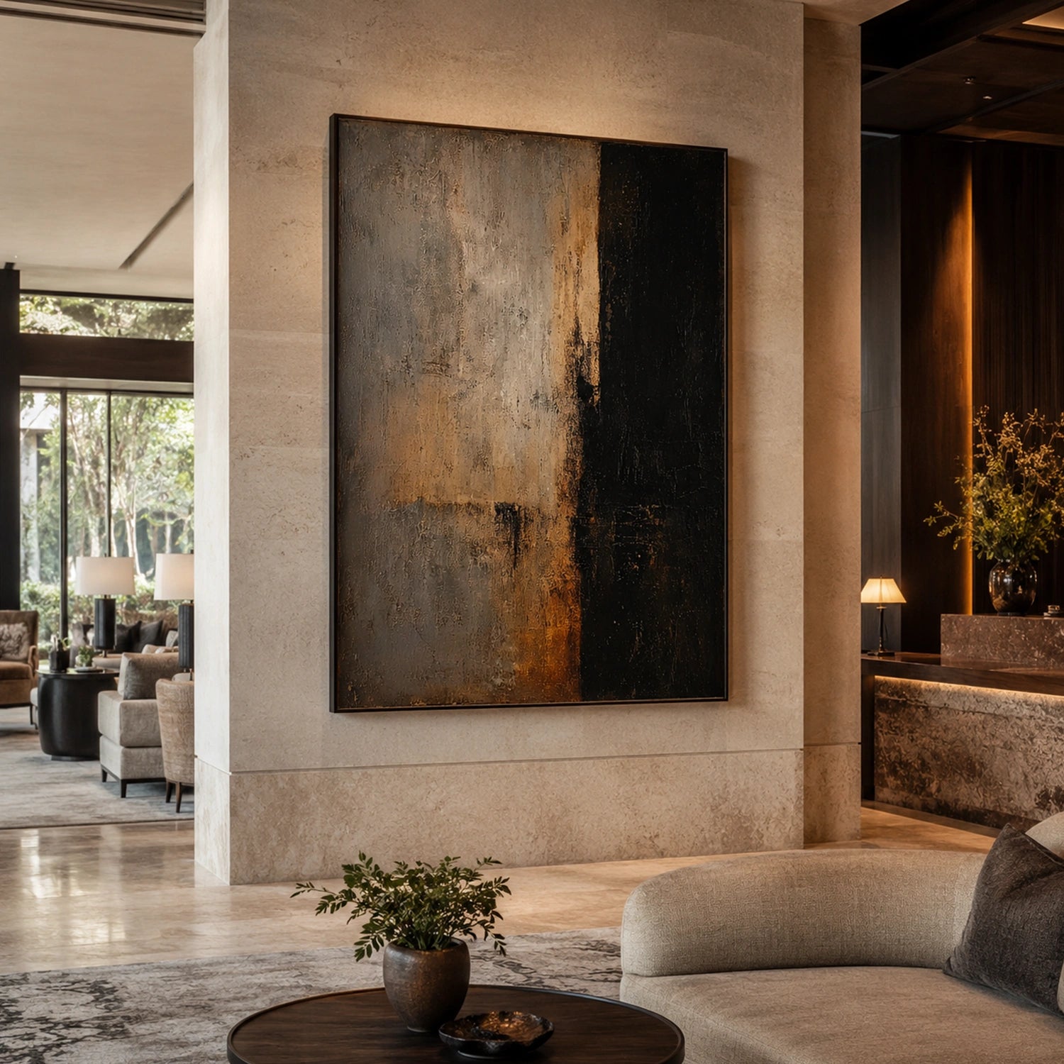 Wabi Sabi Abstract Canvas Art #WA264