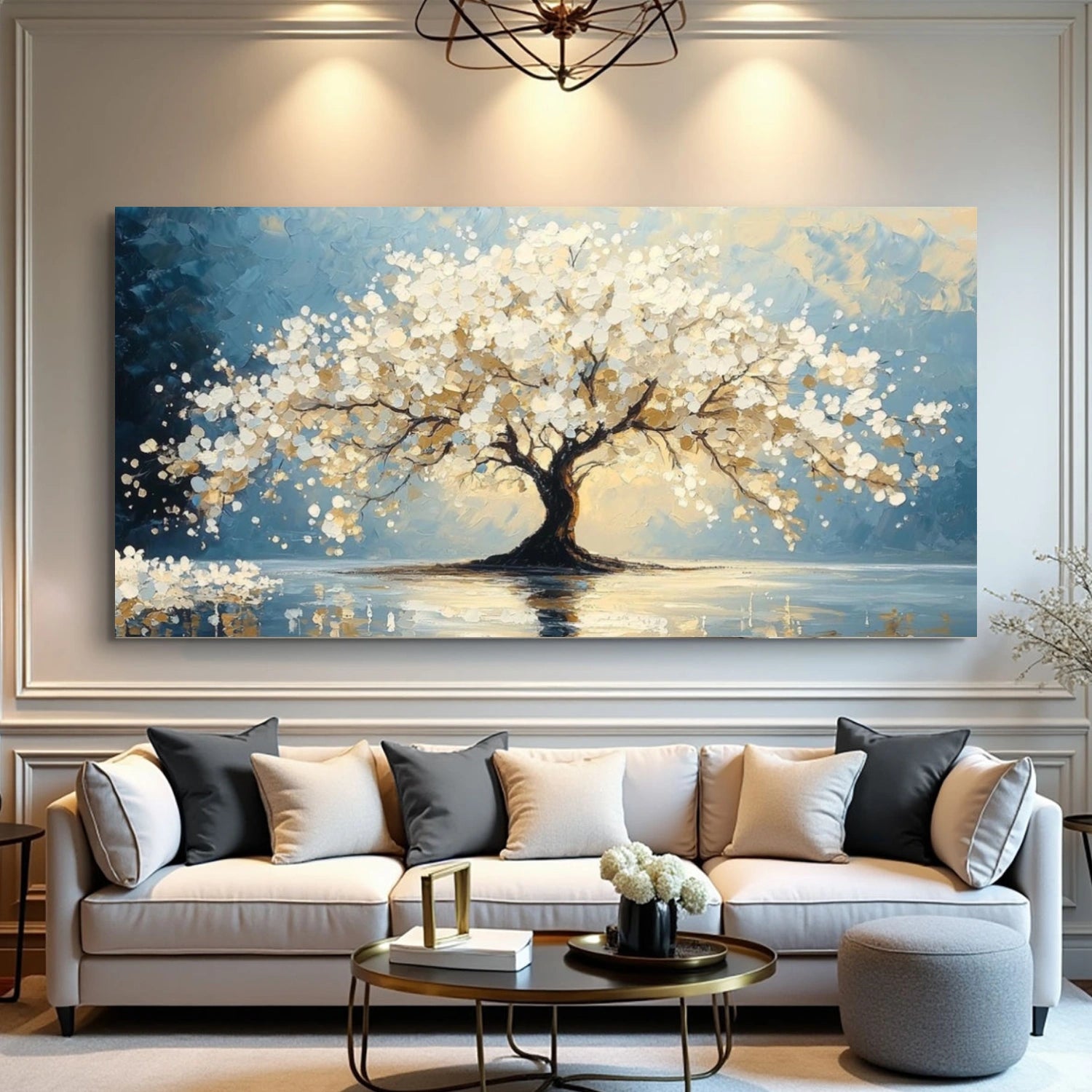 Tree And Flower Abstract Wall Art #TF207