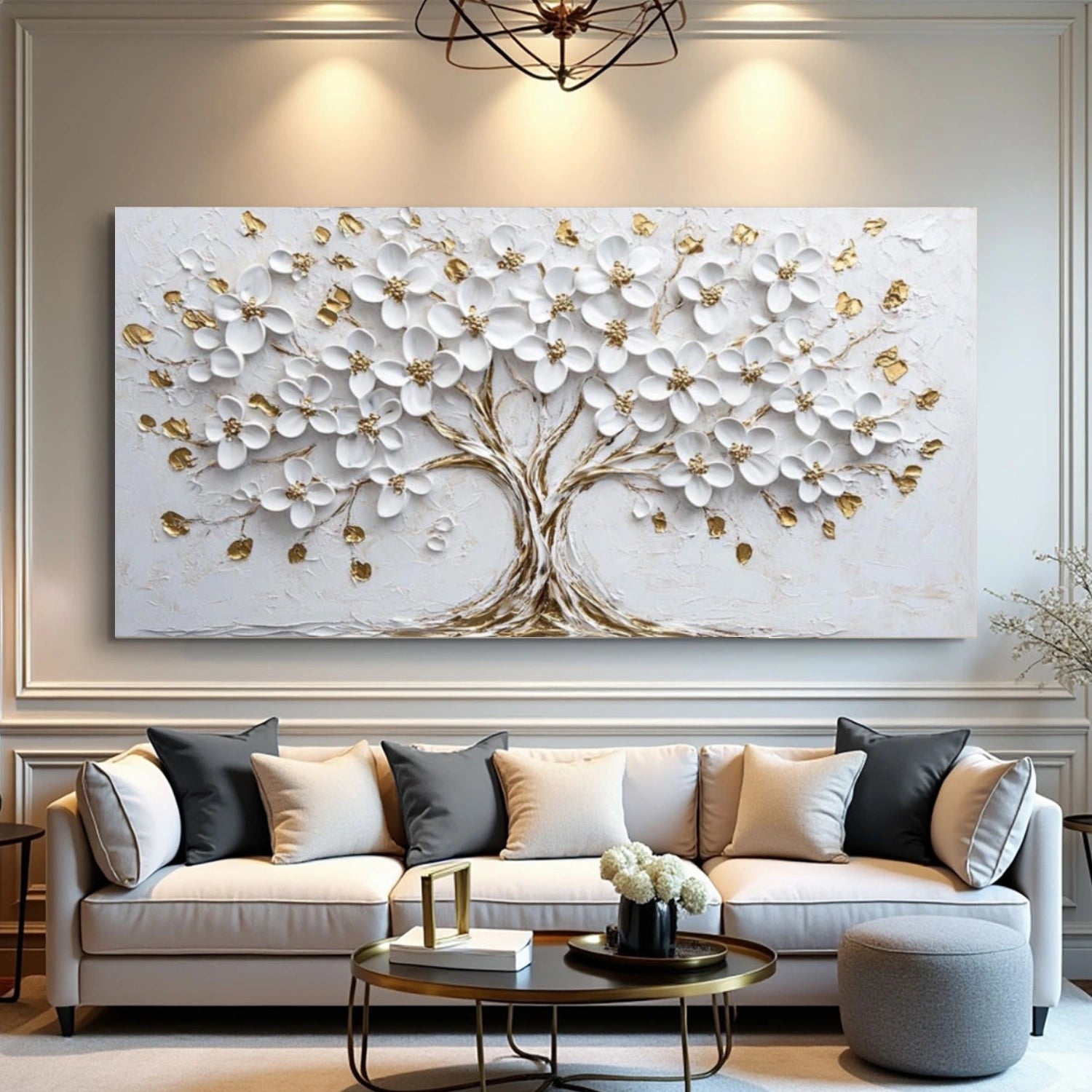 Tree And Flower Abstract Wall Art #TF206