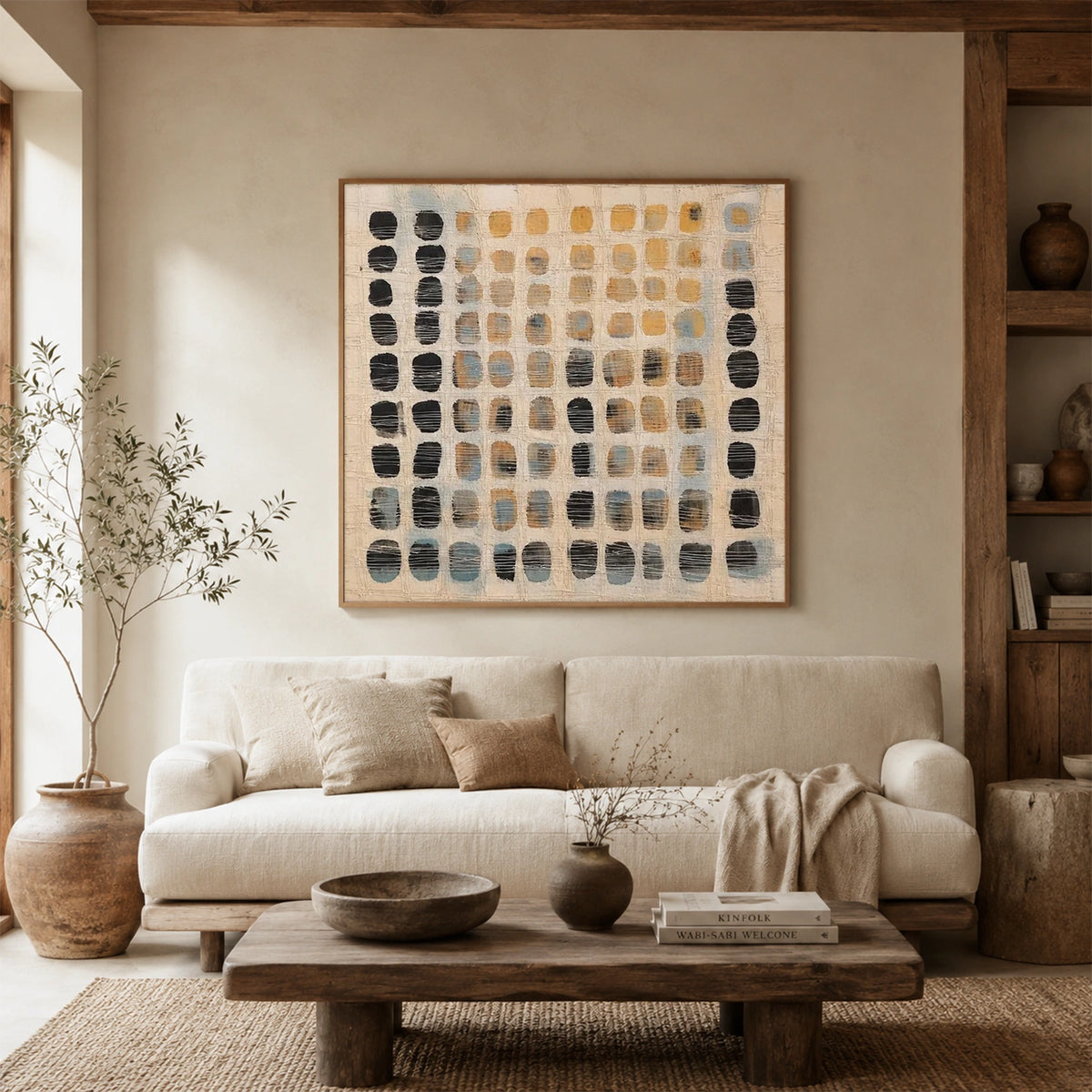 Wabi Sabi Abstract Canvas Art #WA278
