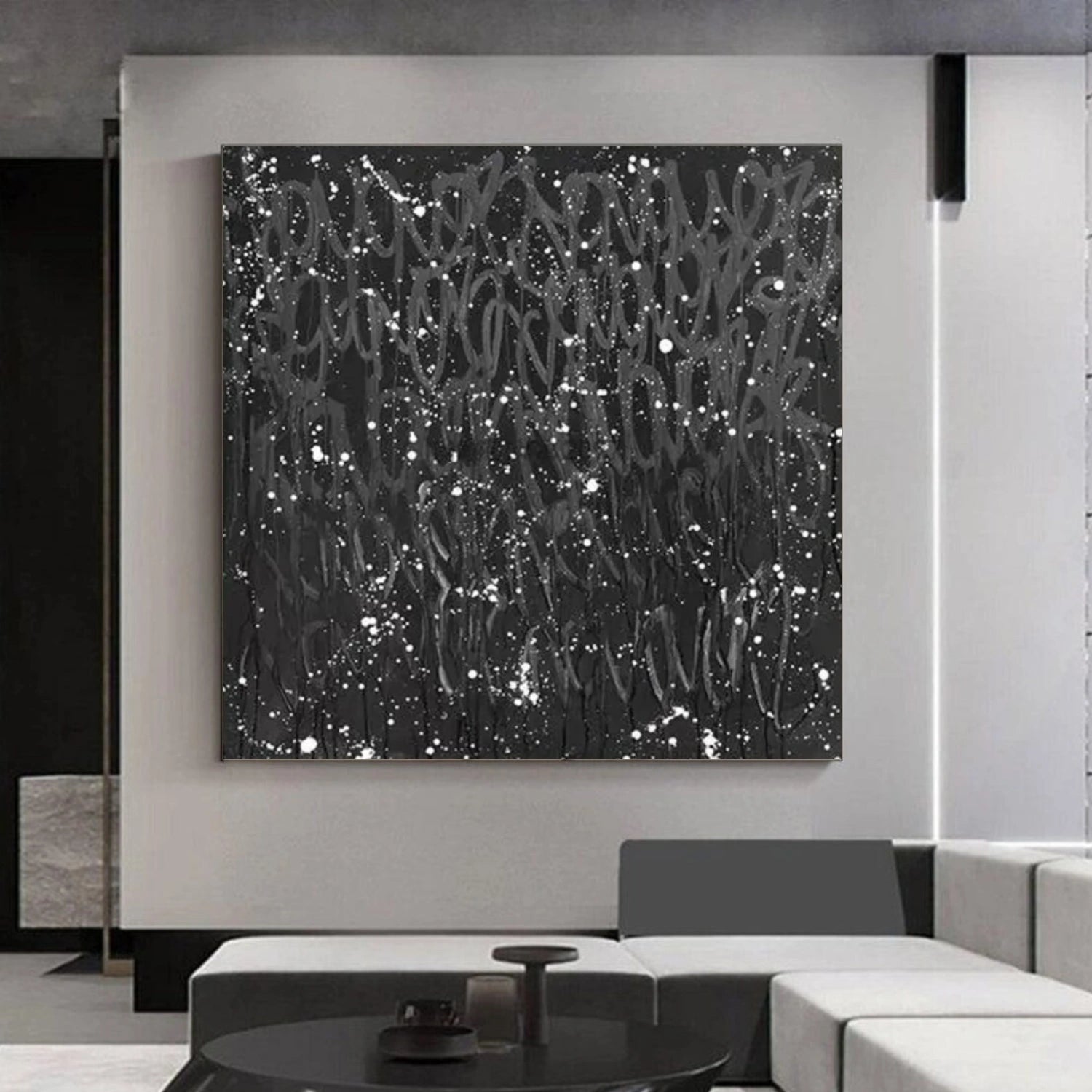 Black and White Abstract Wall Art #AW180
