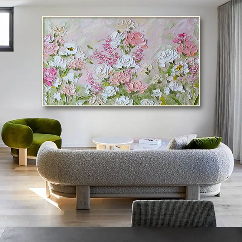 Colorful Tree And Flower Painting #TF036