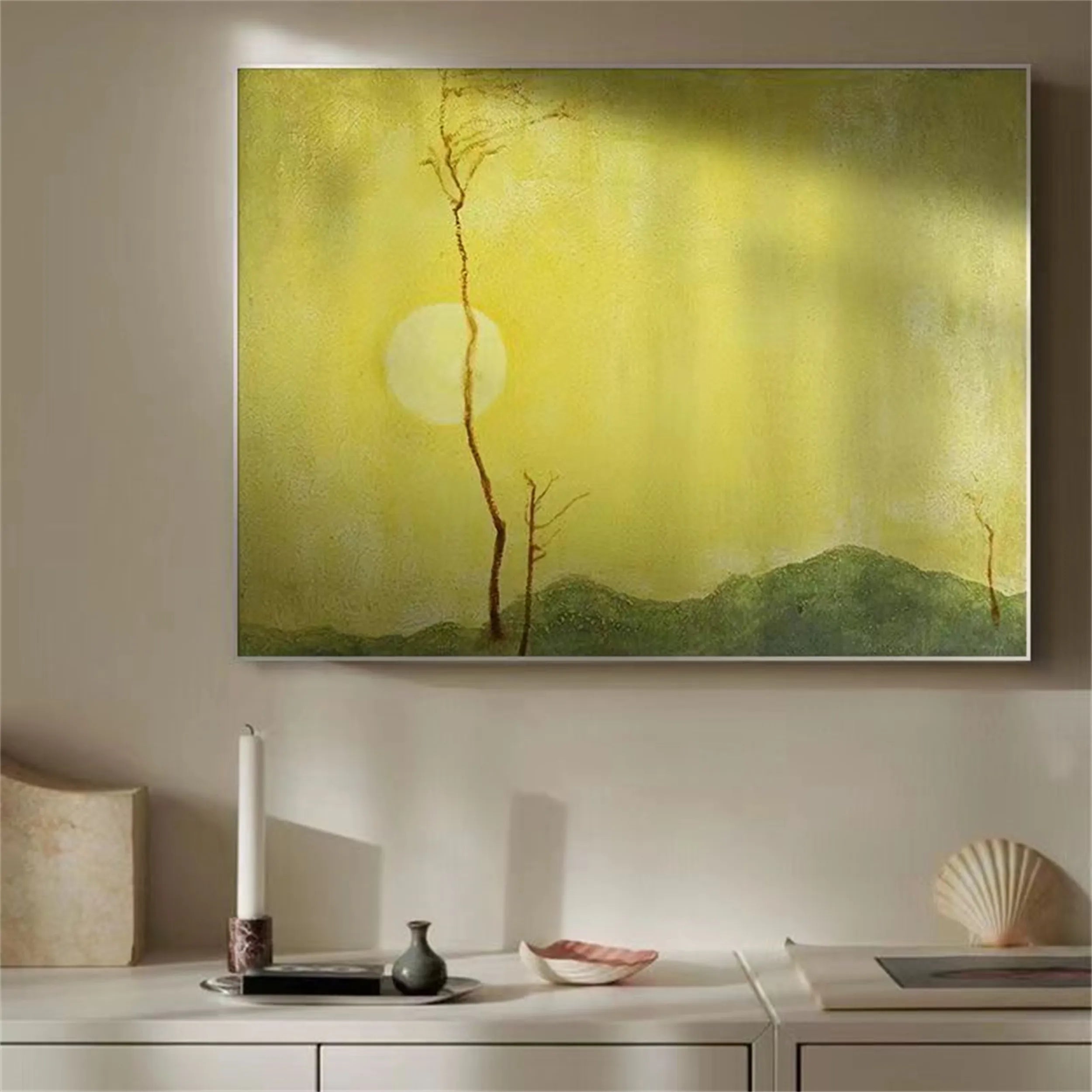 Colorful Tree And Flower Painting #TF060