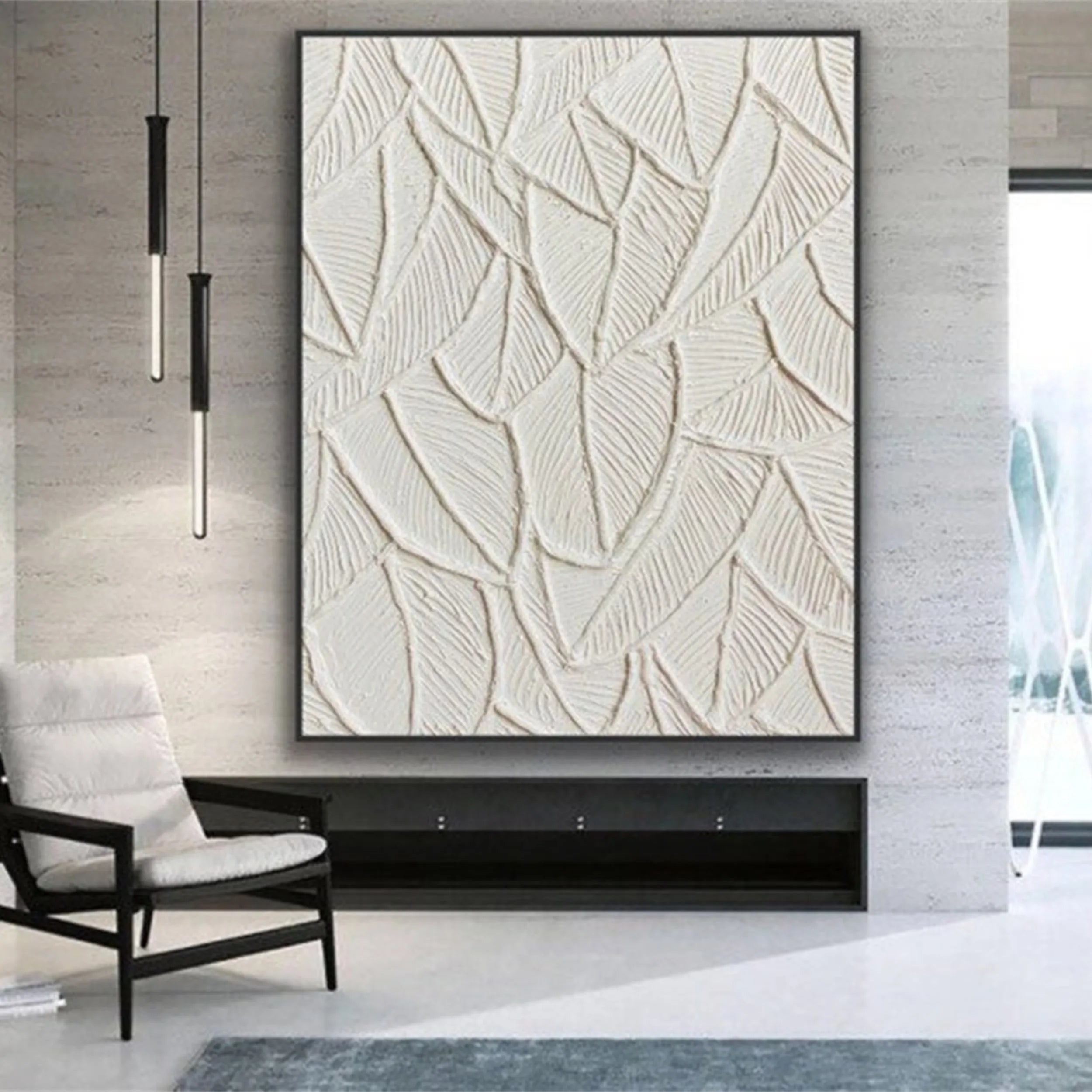 White Tree And Flower Painting #TF057