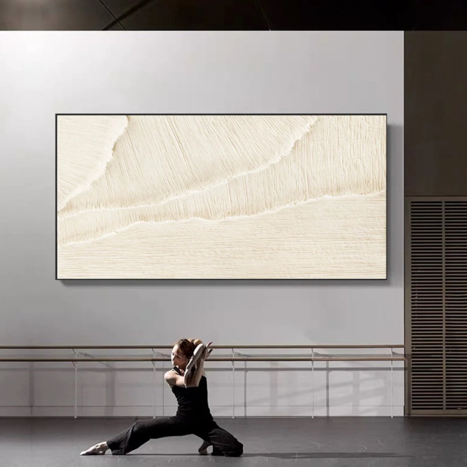 White Textured Minimalist Wall Art #WT012
