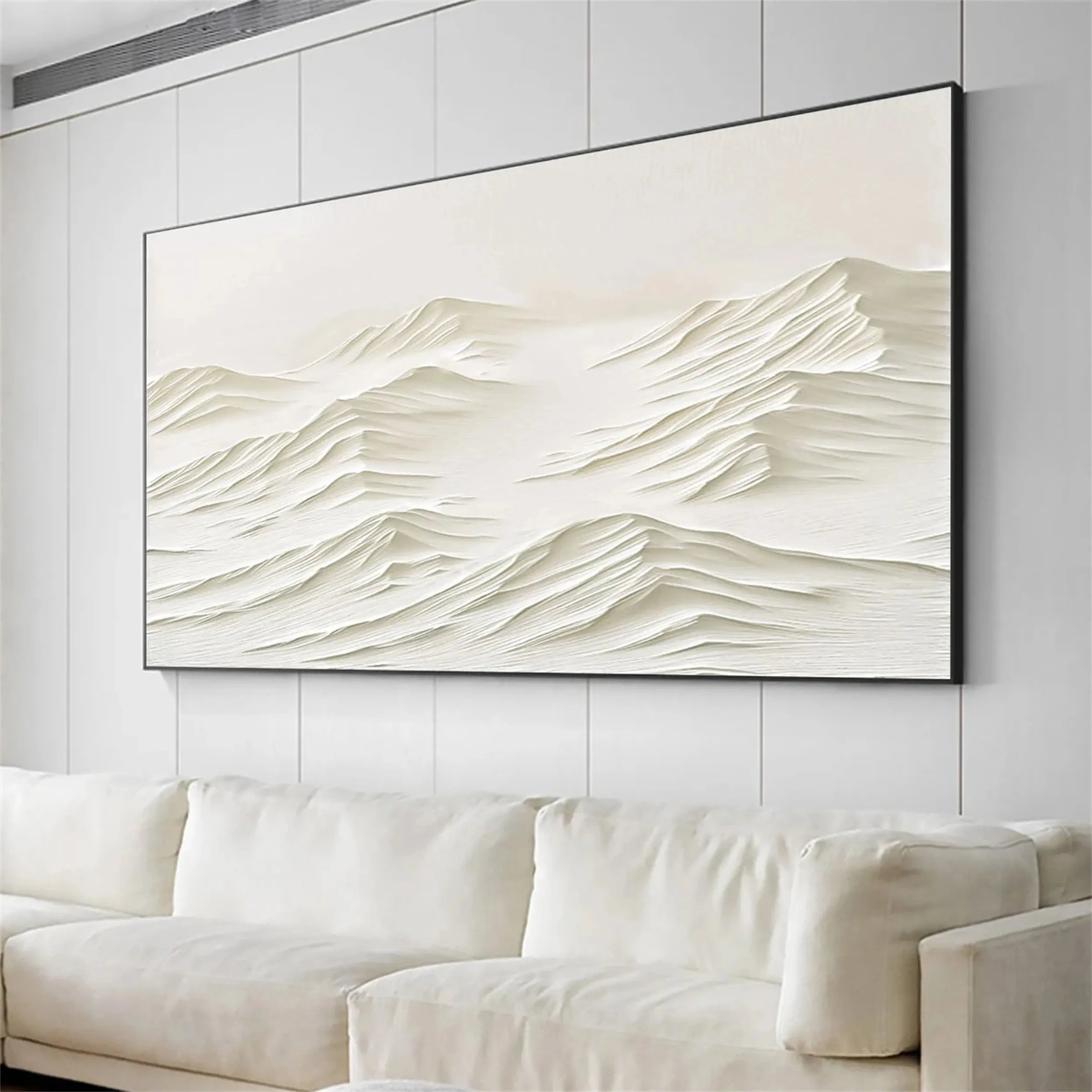 White Textured Minimalist Wall Art #WT129
