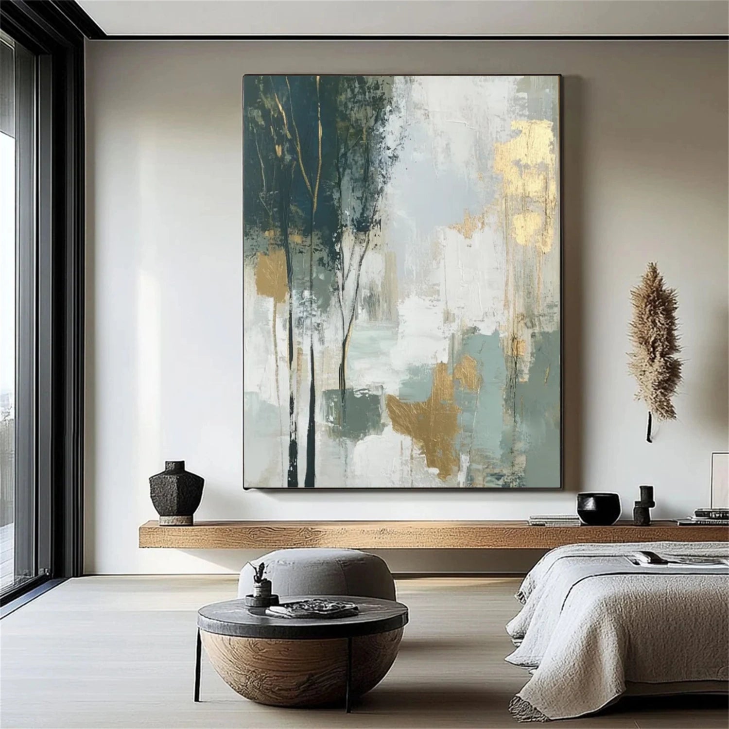 Tree And Flower Abstract Wall Art #TF135
