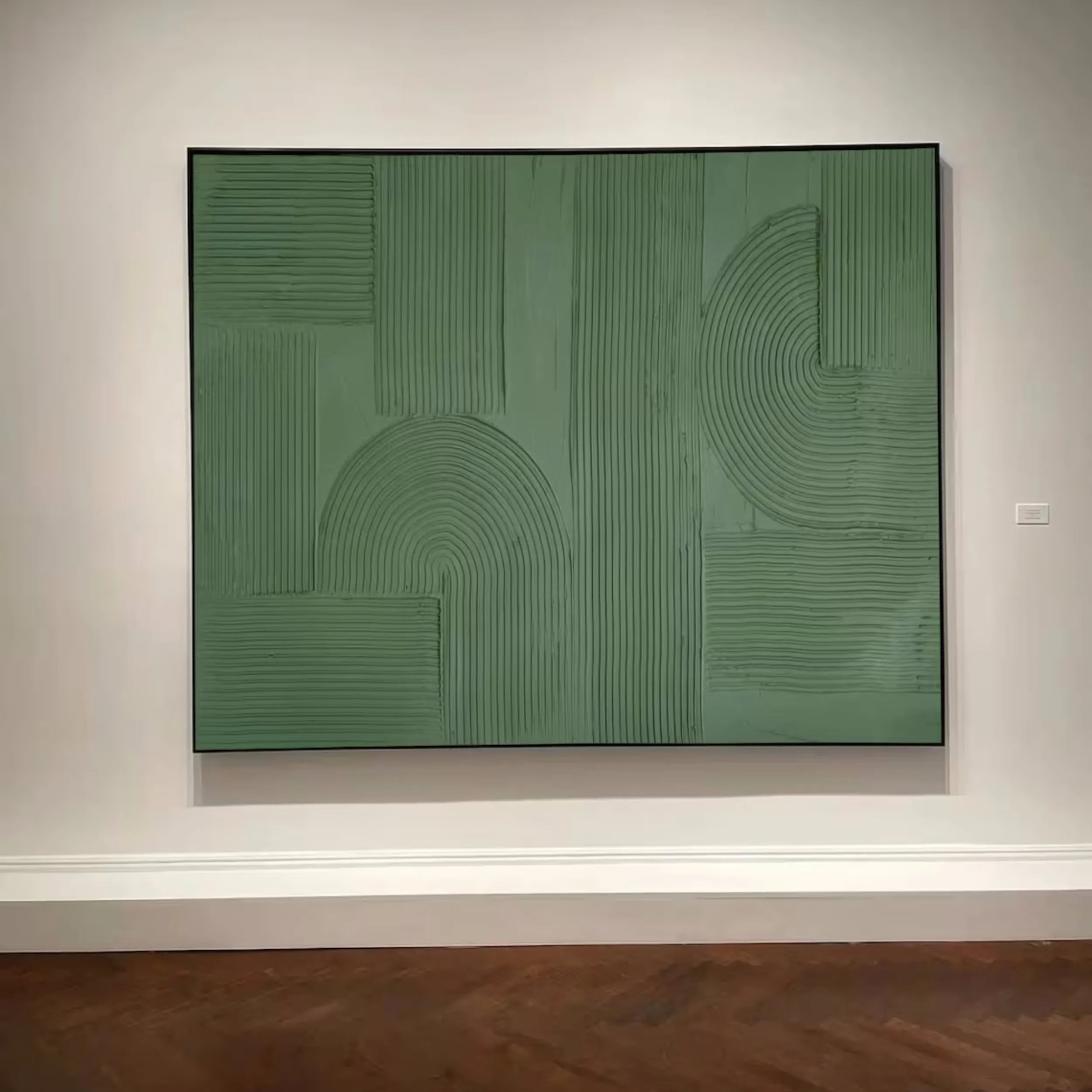 Green Textured Minimalist Wall Art #GT029