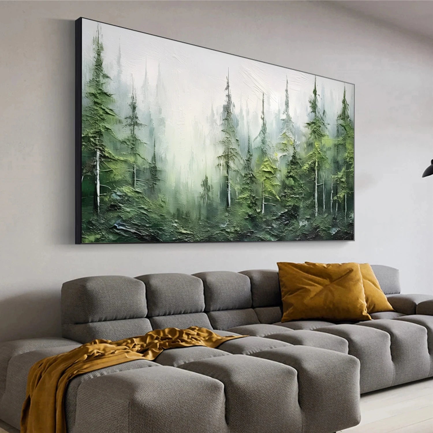 Green Tree And Flower Painting #TF079