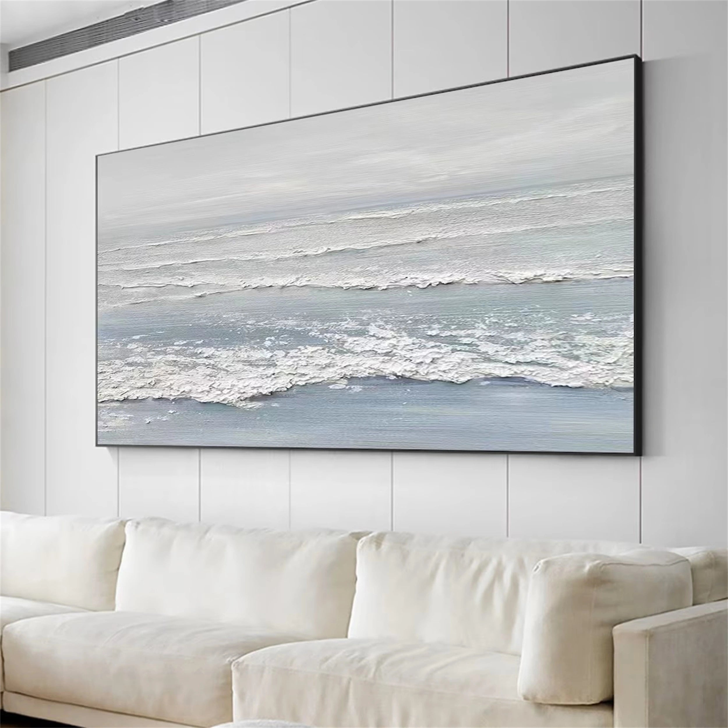 Blue Textured Minimalist Wall Art #BL020