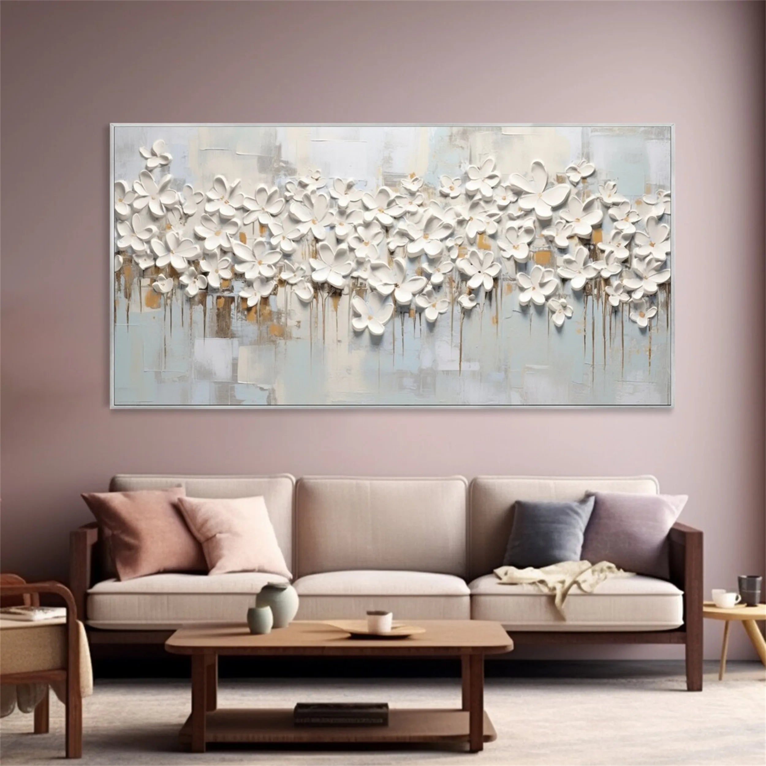 Colorful Tree And Flower Painting #TF026
