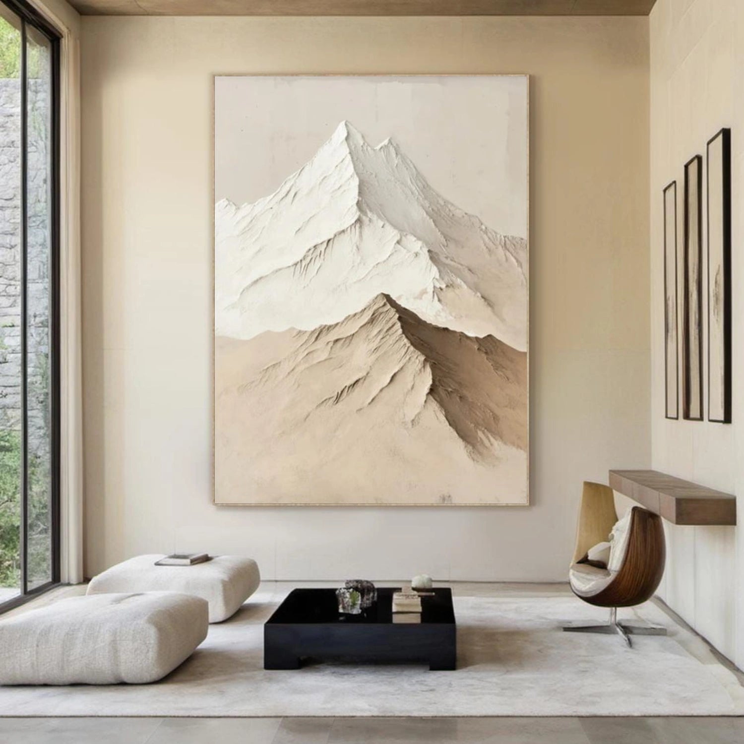 Minimalist Mountain Textured Canvas Art #WT240