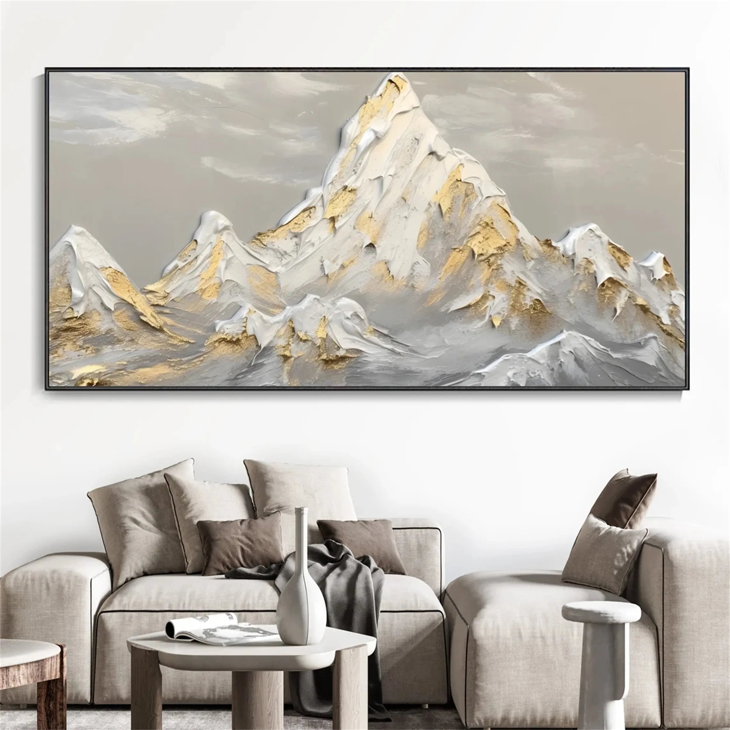 White Textured Minimalist Wall Art #WT143