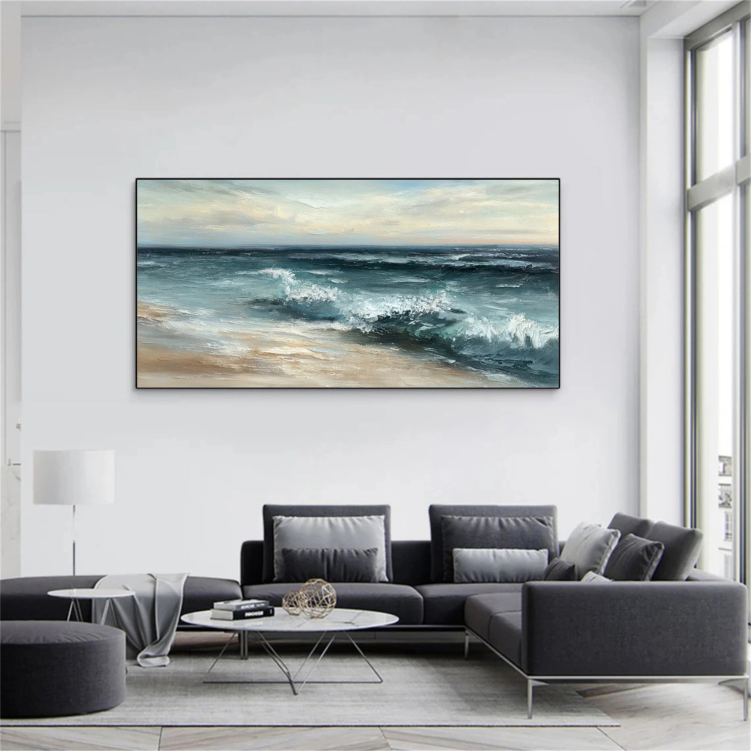 Sky And Ocean Abstract Wall Art #SO323