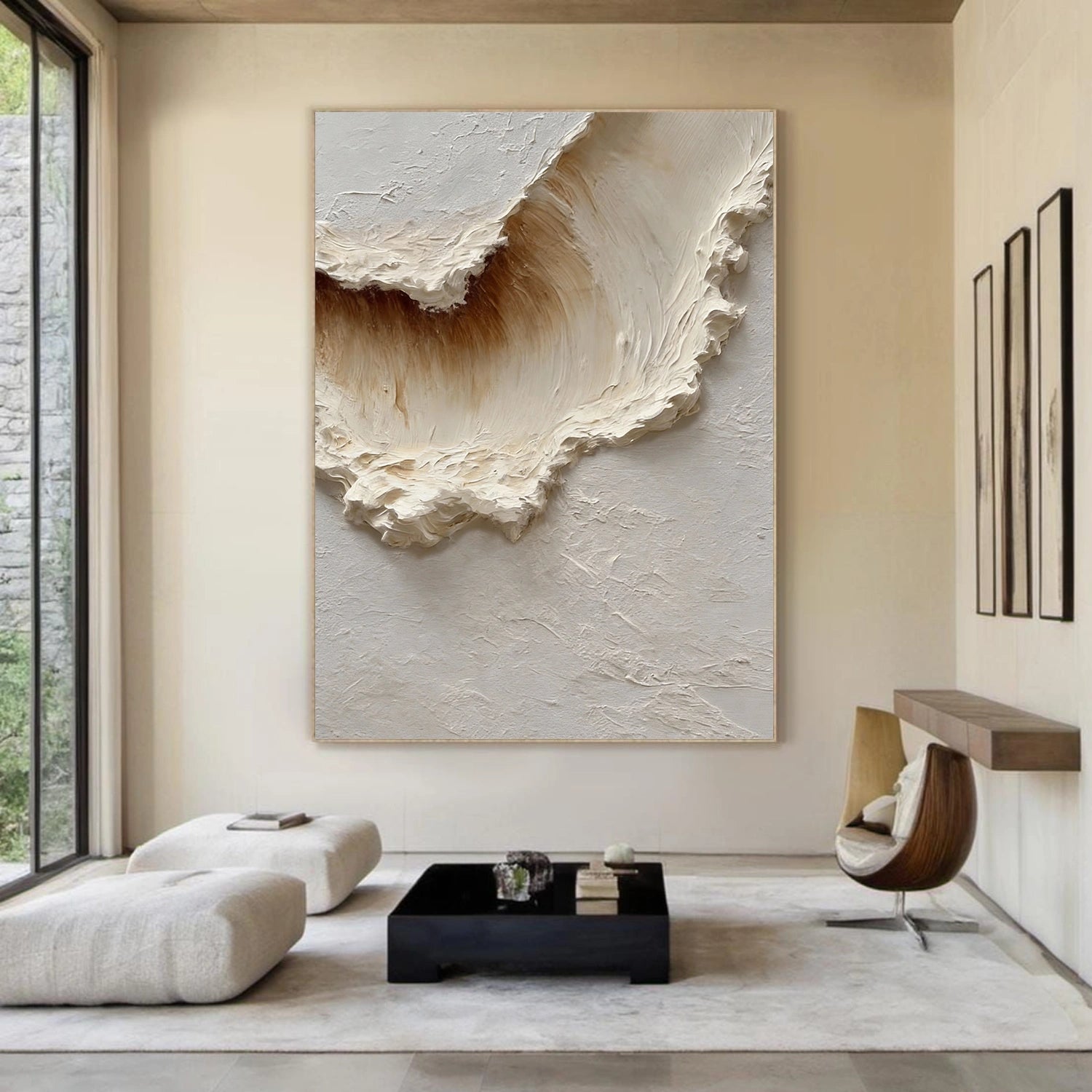 Sky And Ocean Abstract Textured Wall Art #SO370