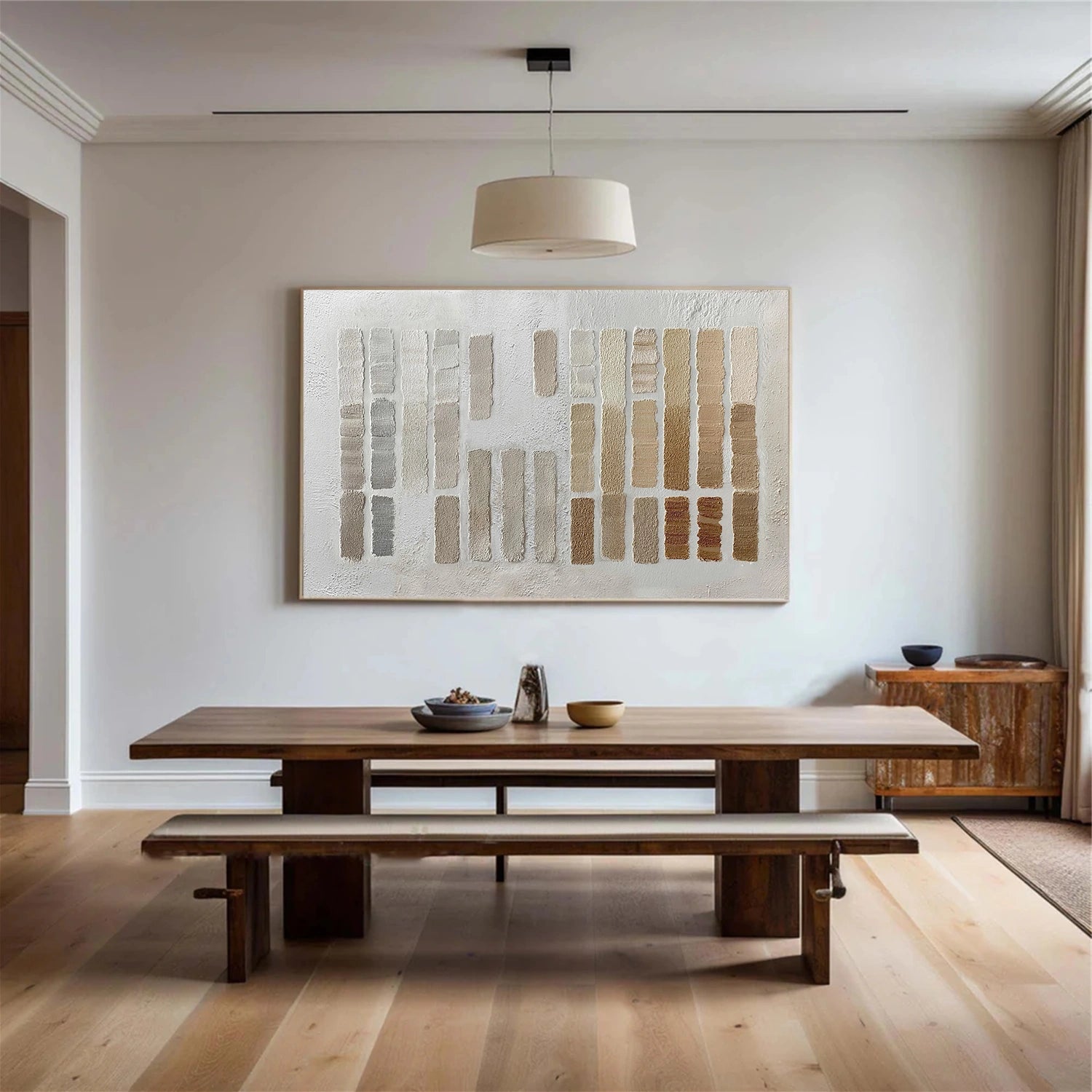 Wabi Sabi Abstract Textured Canvas Art #WA249