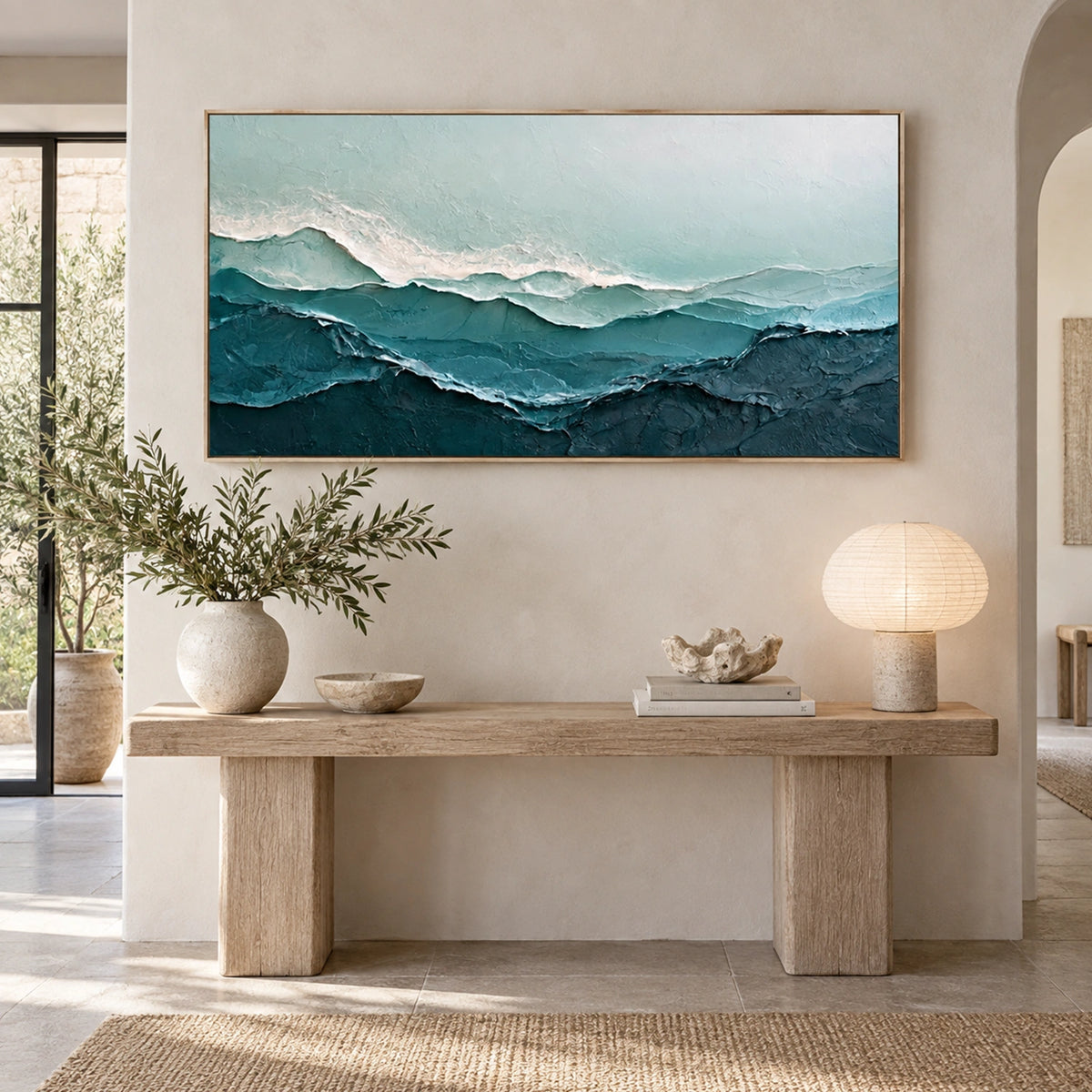 Sky And Ocean Abstract Wall Art #SO455