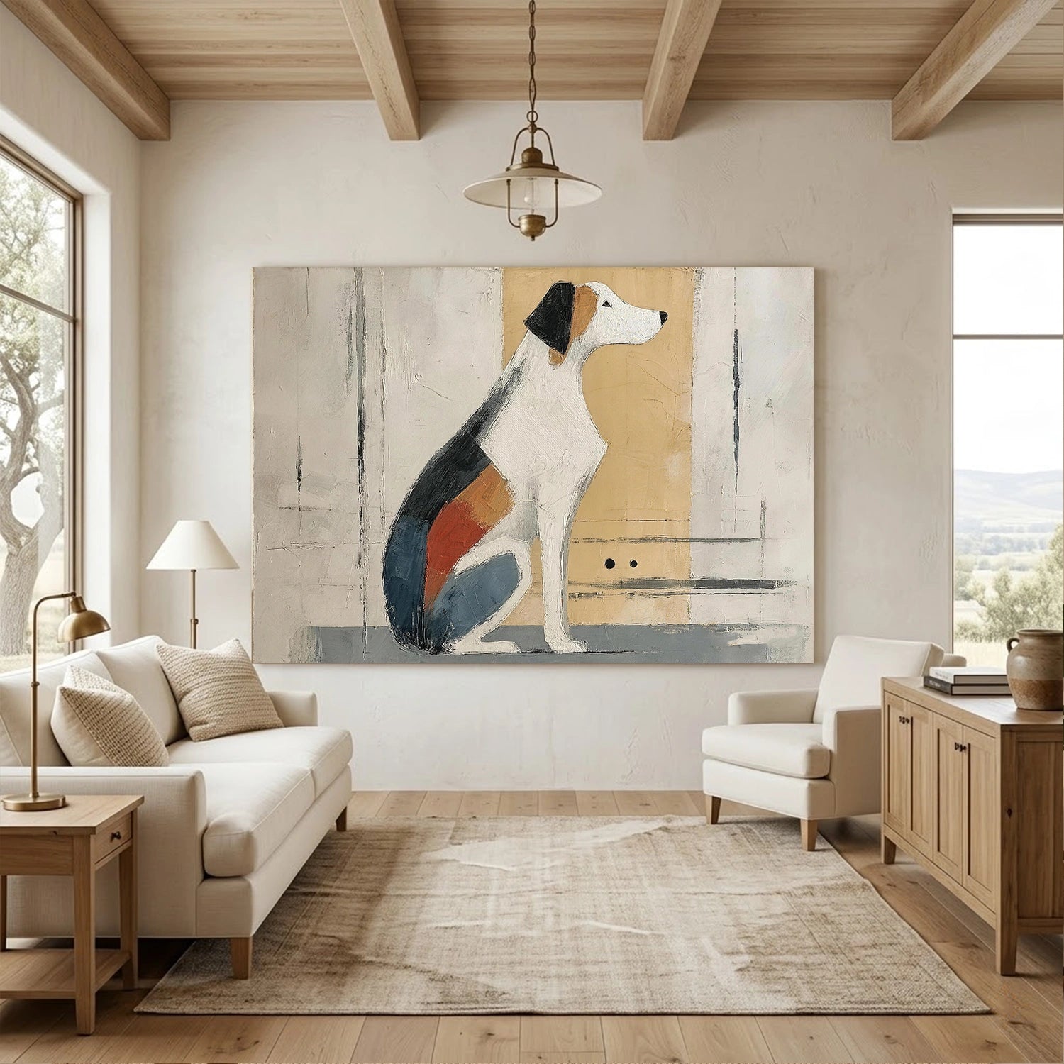 Abstract Animal Art Dog Wall Art #AT087