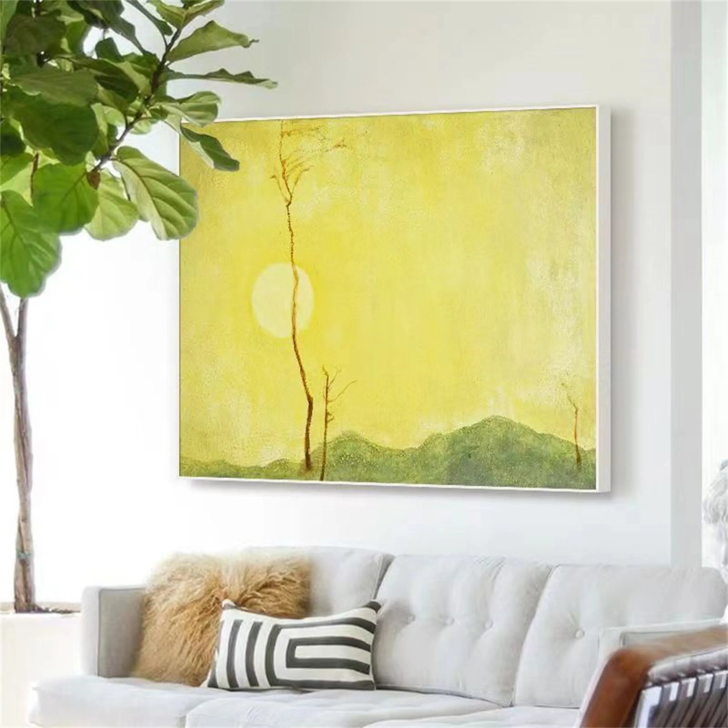 Colorful Tree And Flower Painting #TF060