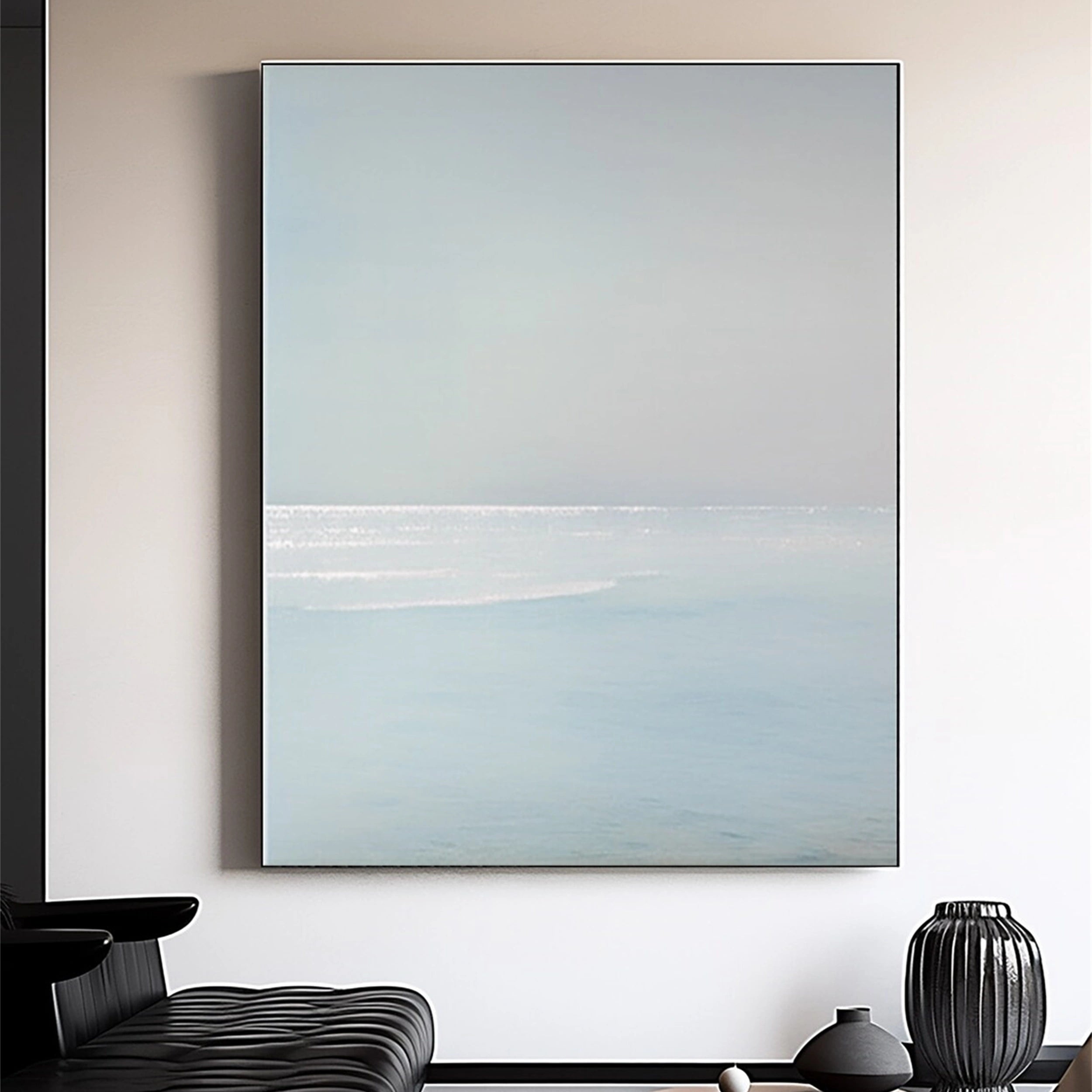 Blue Textured Minimalist Wall Art #BL021